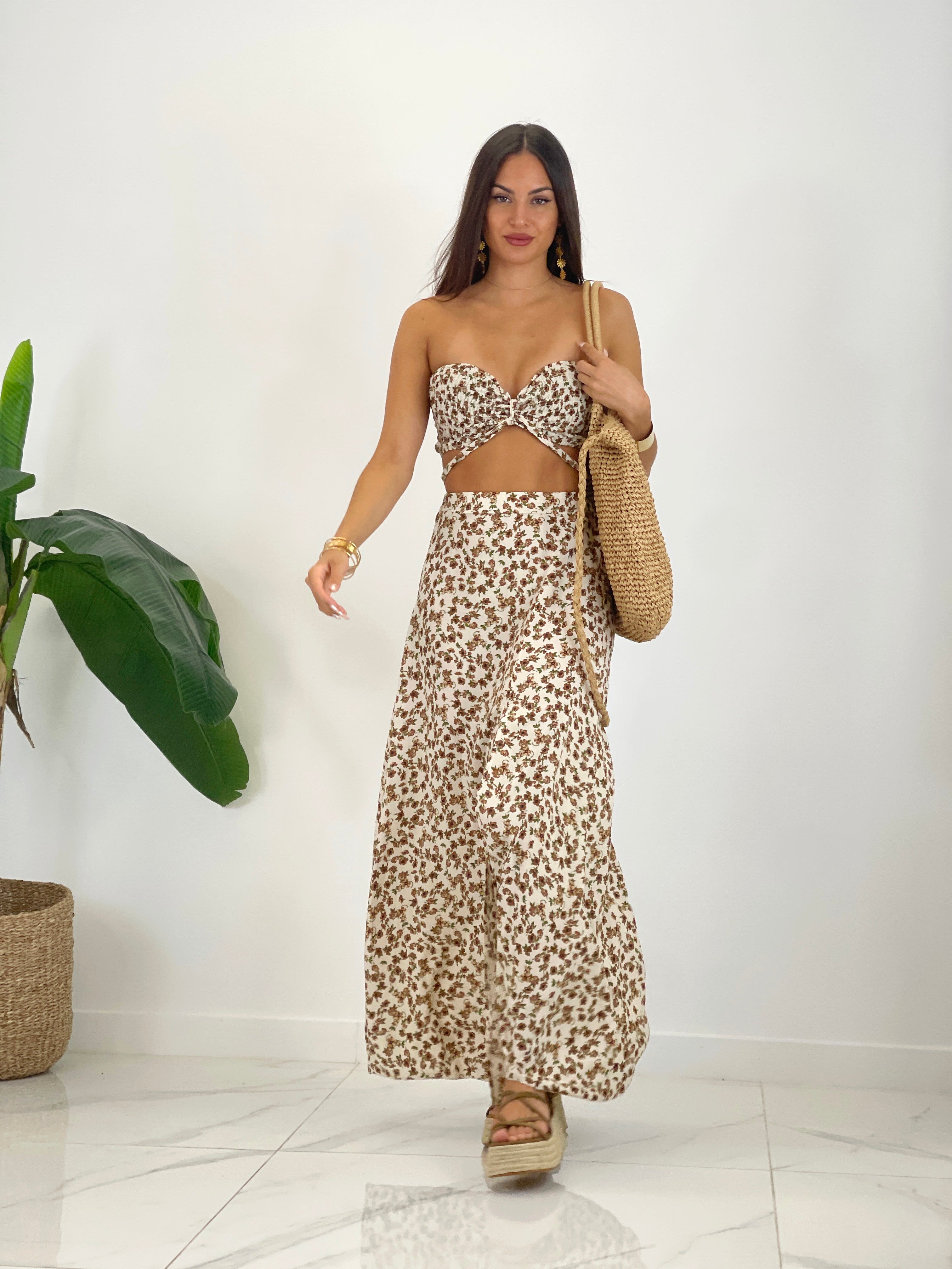 Crop top estampado floral - Zebra&Maduixa®