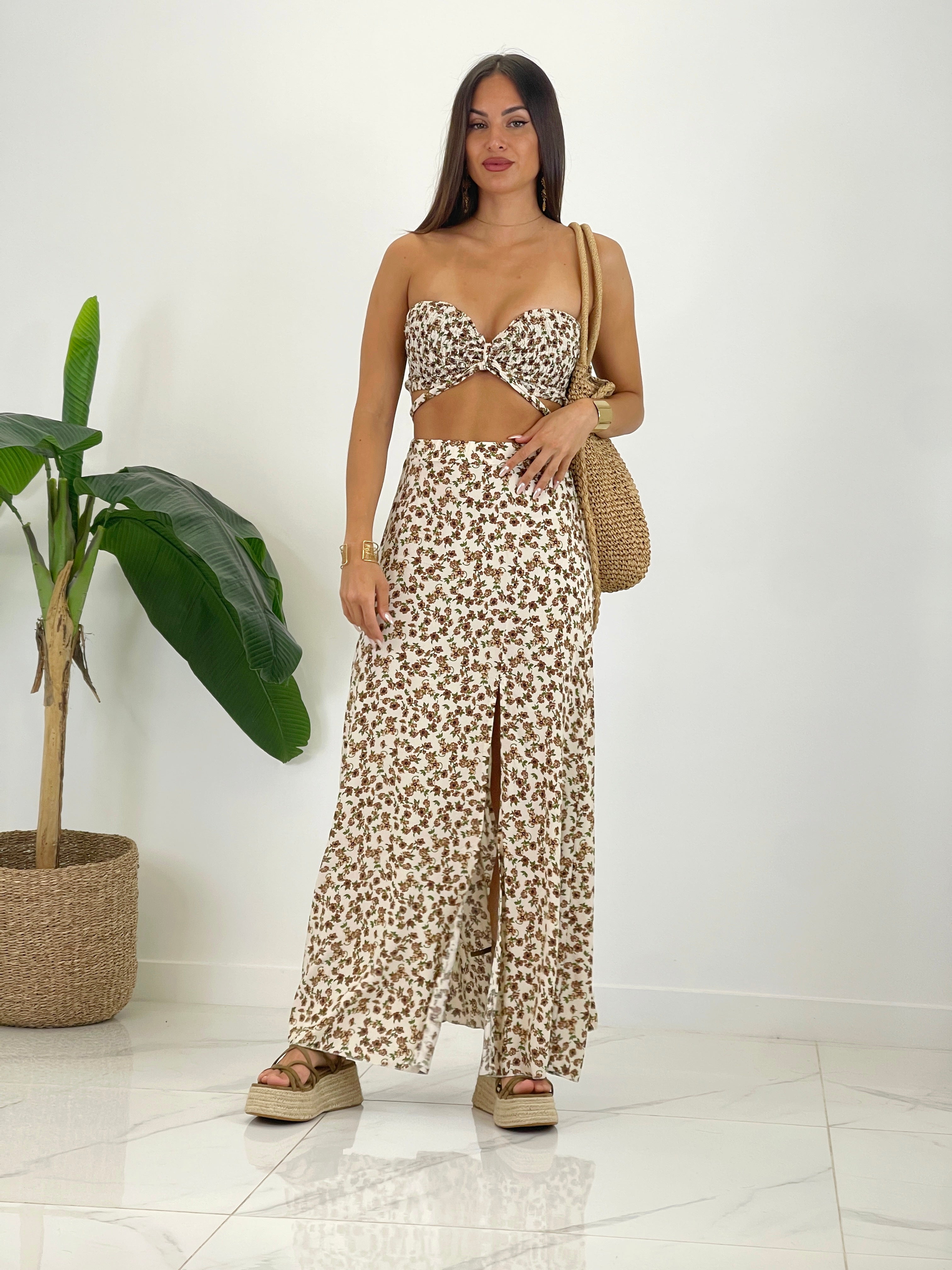 Crop top estampado floral - Zebra&Maduixa®