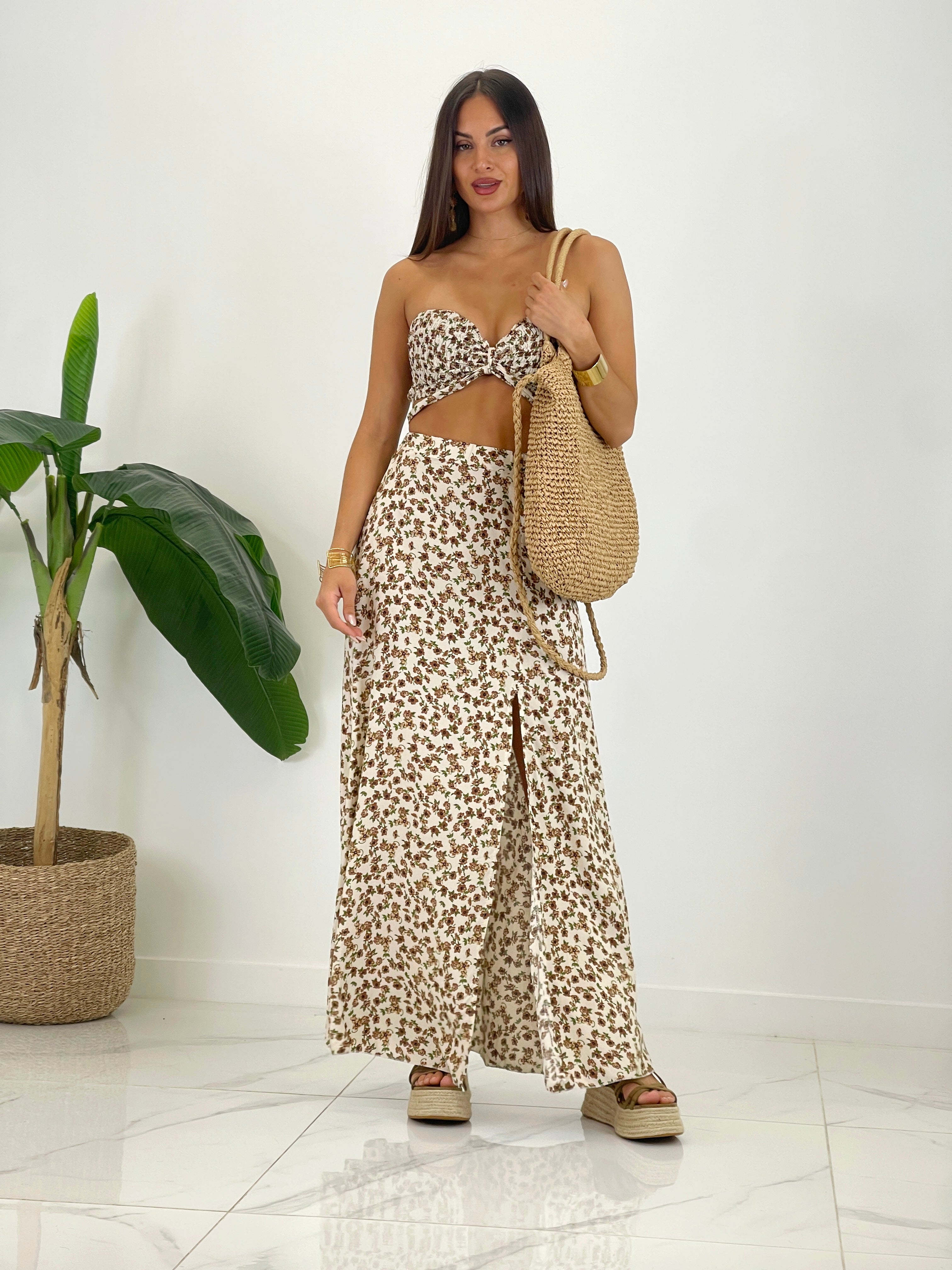 Crop top estampado floral - Zebra&Maduixa®