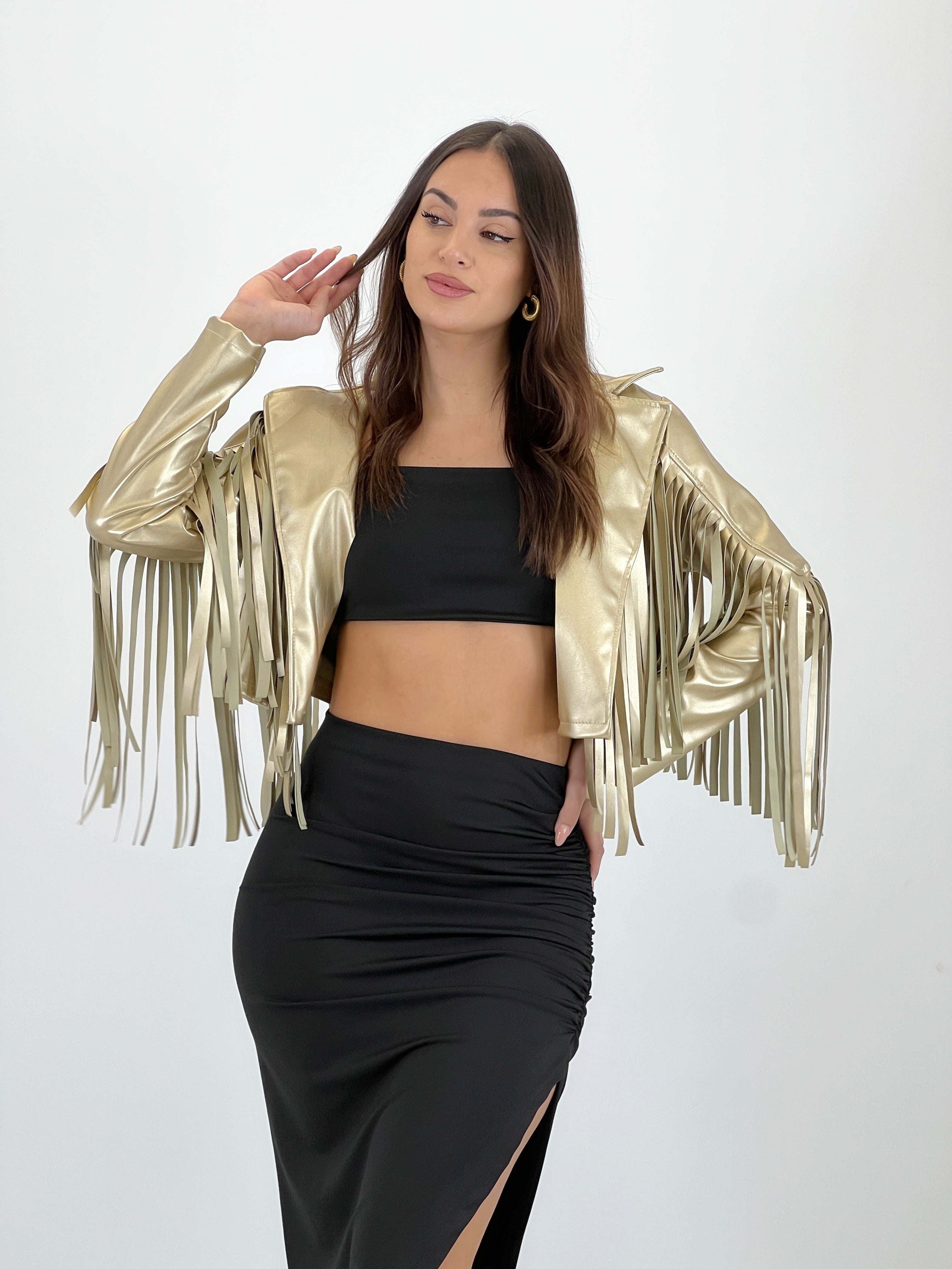 Lycra top and skirt set