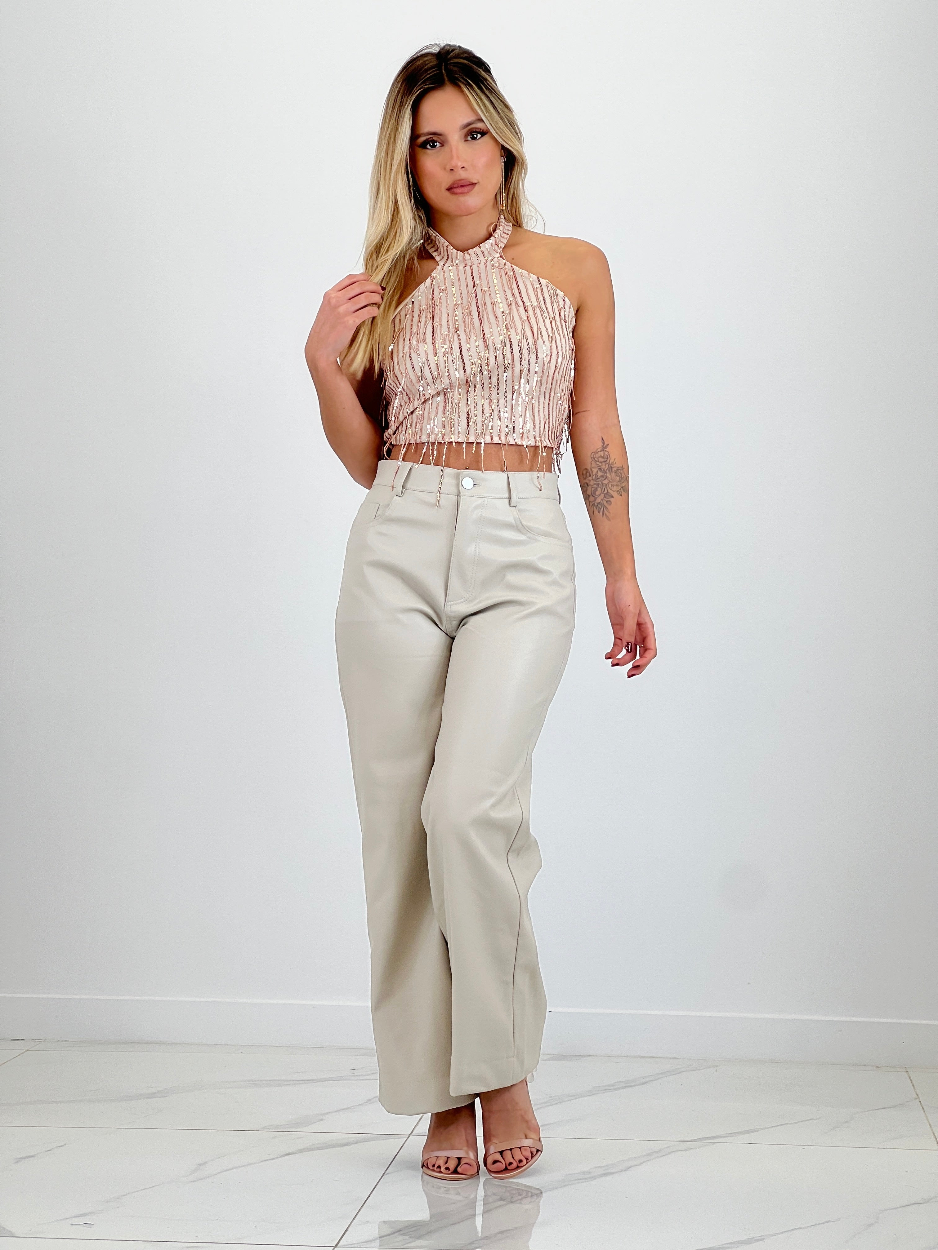 Top halter lentejuelas - Zebra&Maduixa®