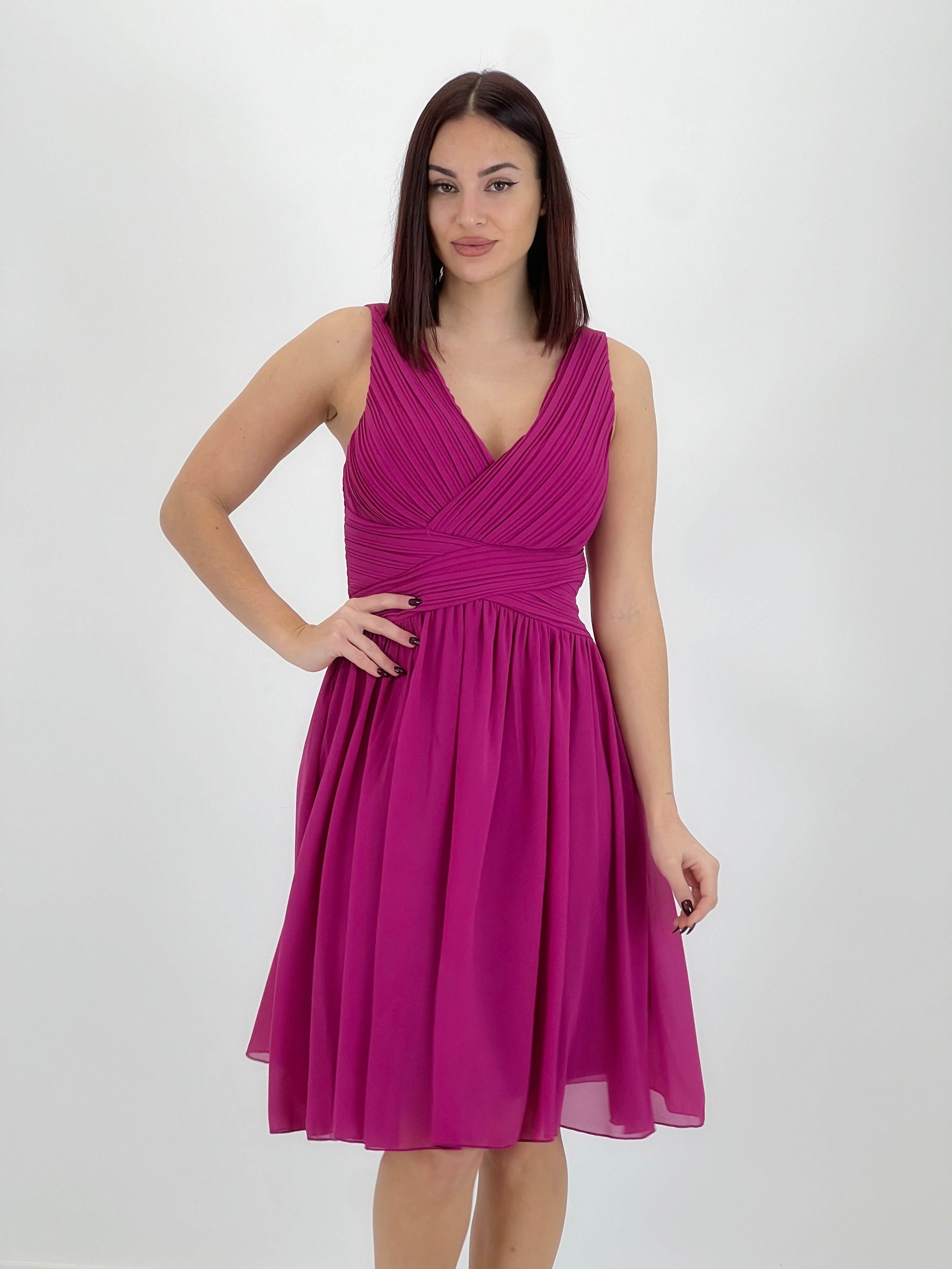 Vestido Elvia drapeado corto - Zebra&Maduixa®