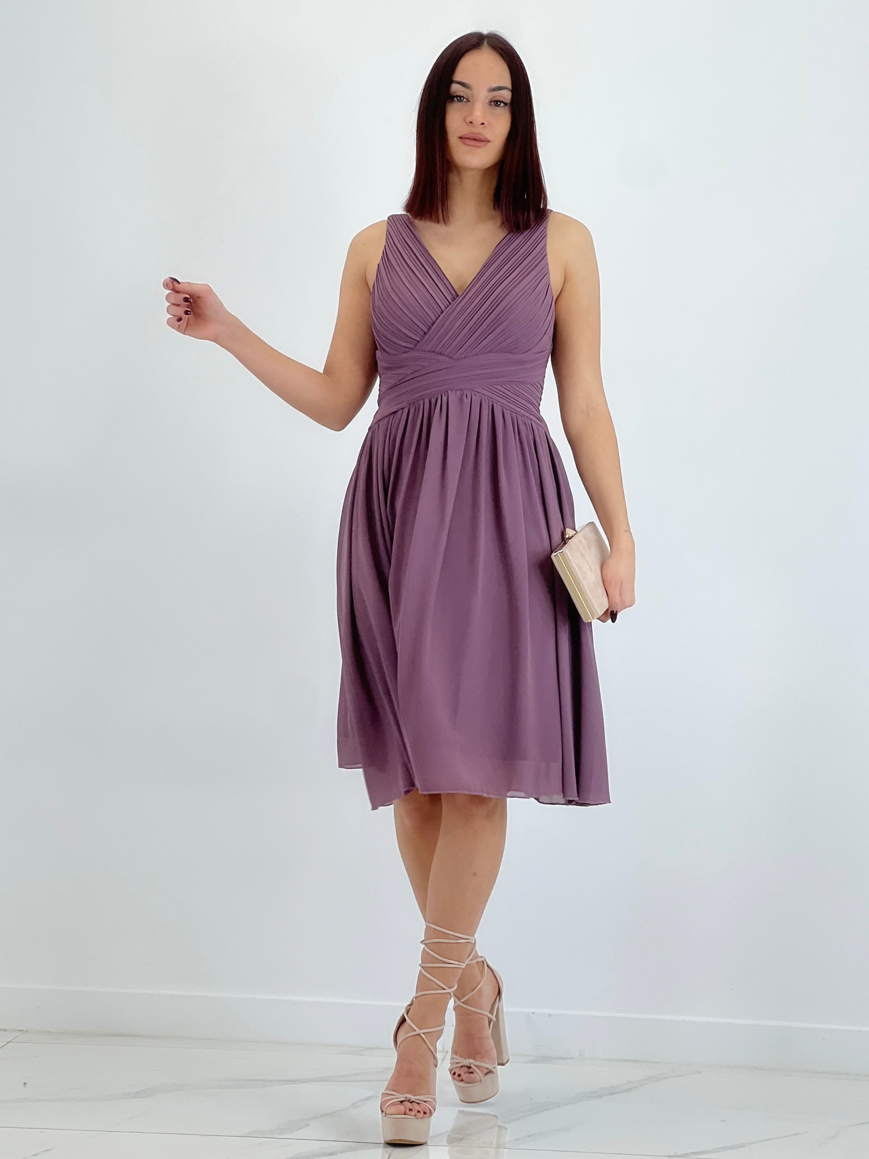 Vestido Elvia drapeado corto - Zebra&Maduixa®