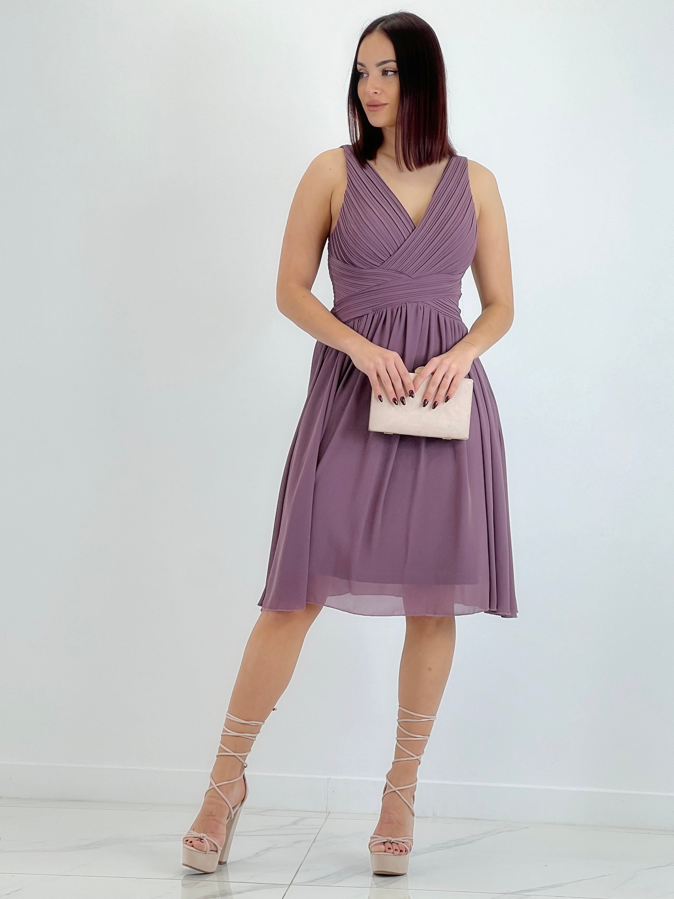 Vestido Elvia drapeado corto - Zebra&Maduixa®