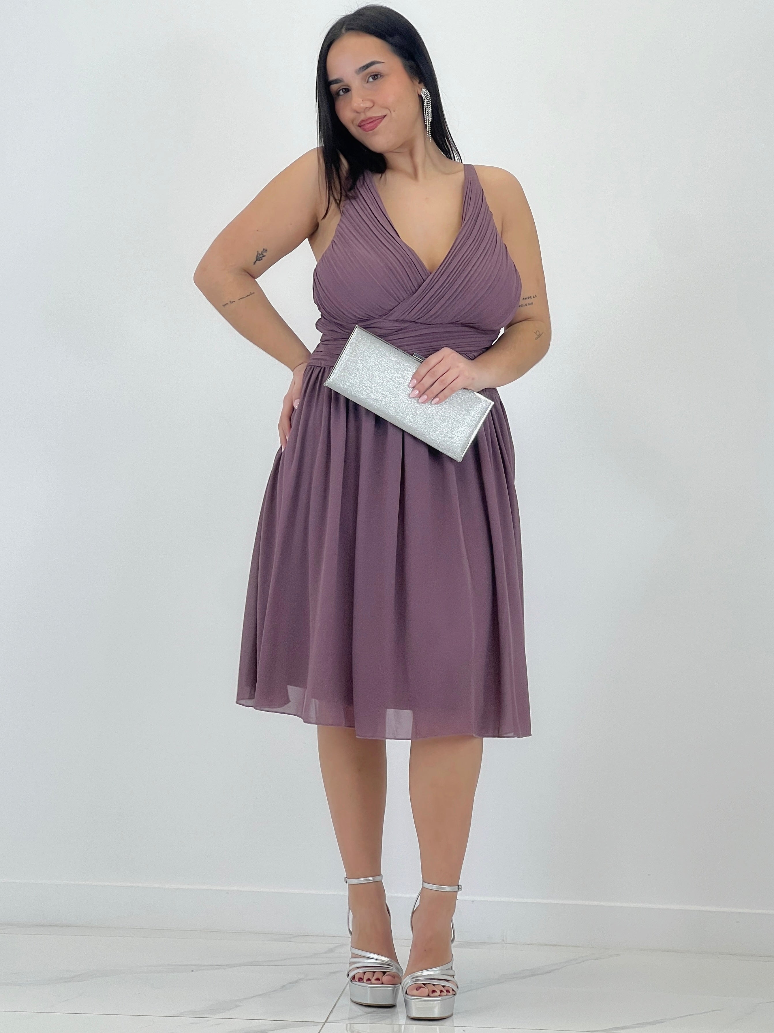Vestido Elvia drapeado corto - Zebra&Maduixa®