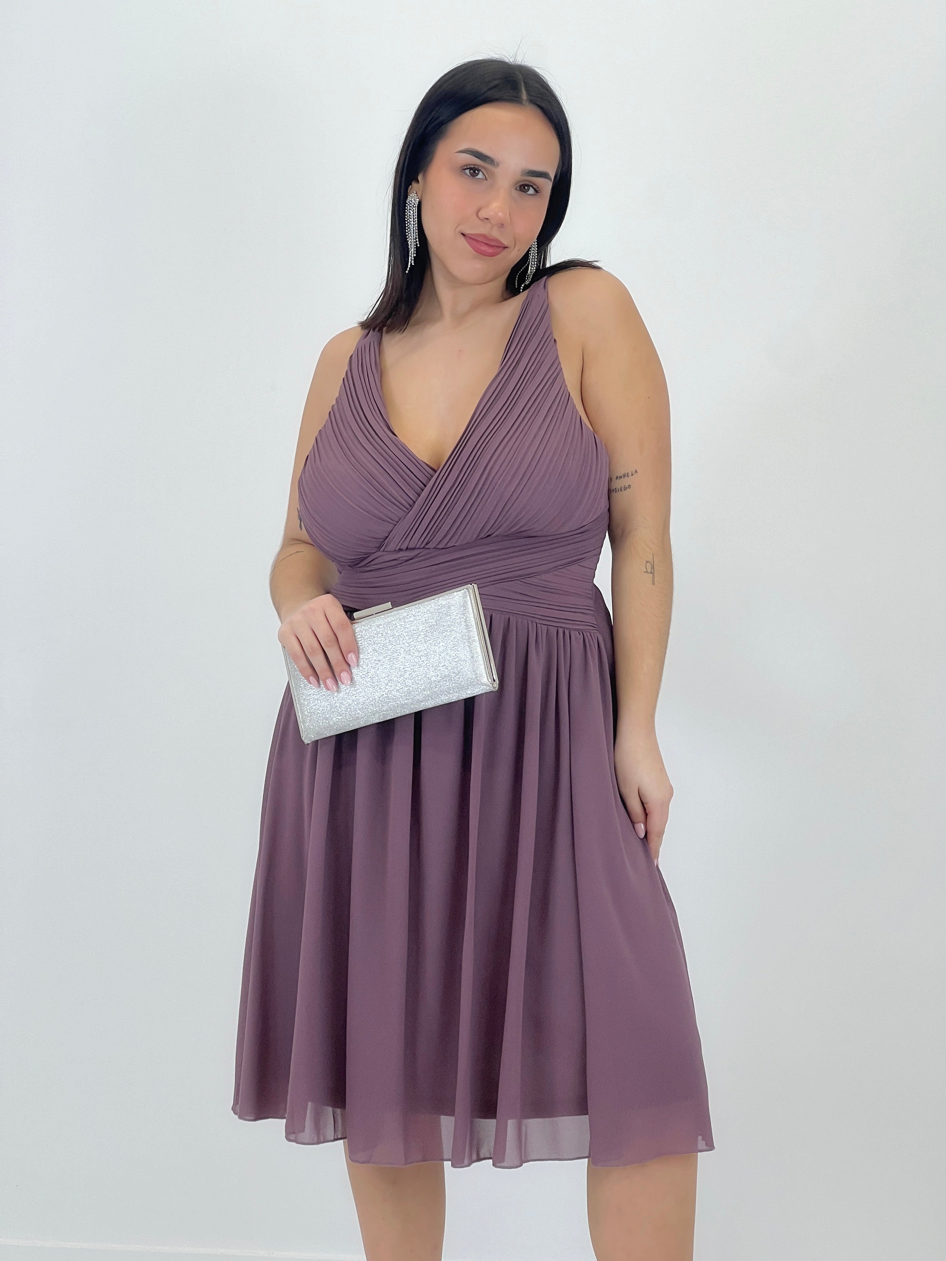 Vestido Elvia drapeado corto - Zebra&Maduixa®
