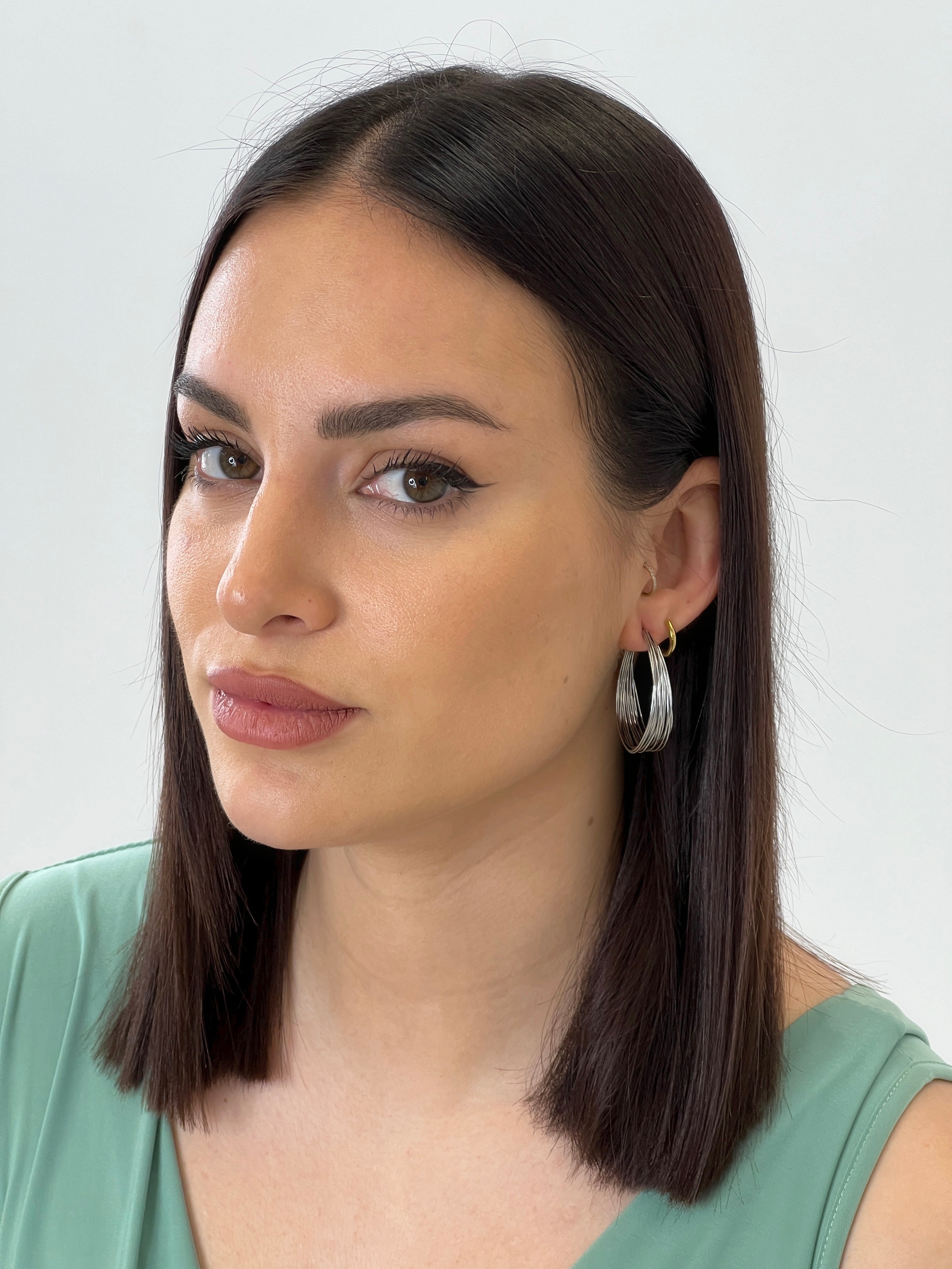 Boucles d'oreilles anneaux ronds fils