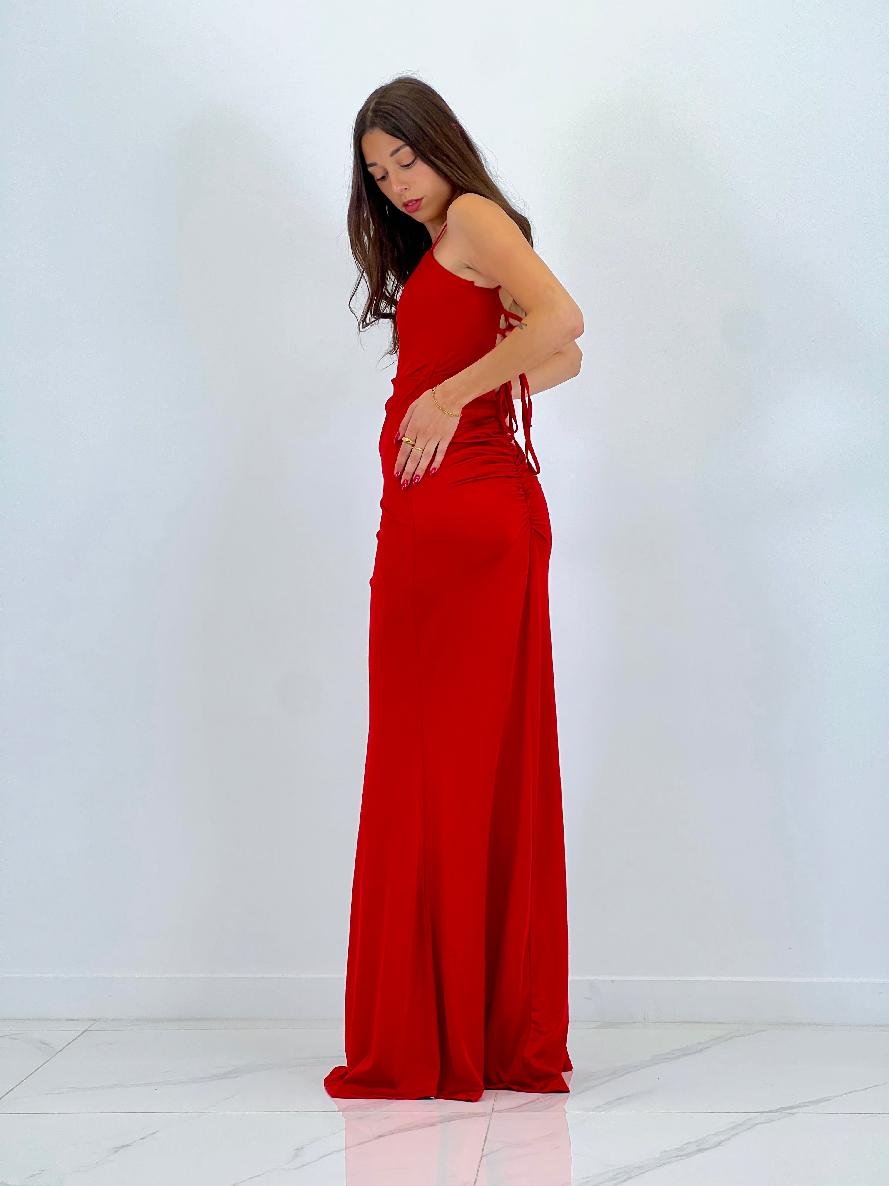 Vestido fruncido espalda cruzada Dina - Zebra&Maduixa®