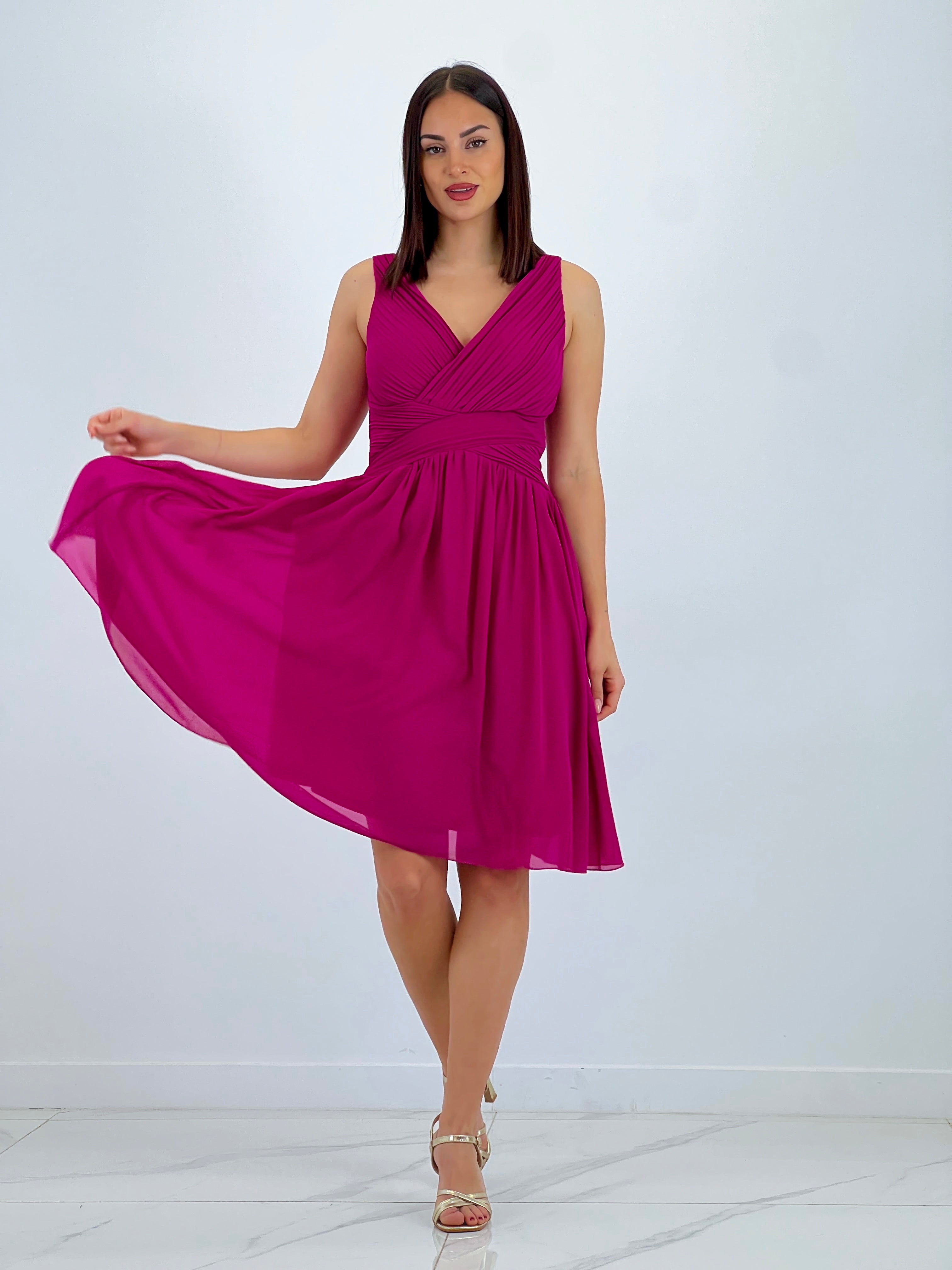 Vestido Elvia drapeado corto - Zebra&Maduixa®
