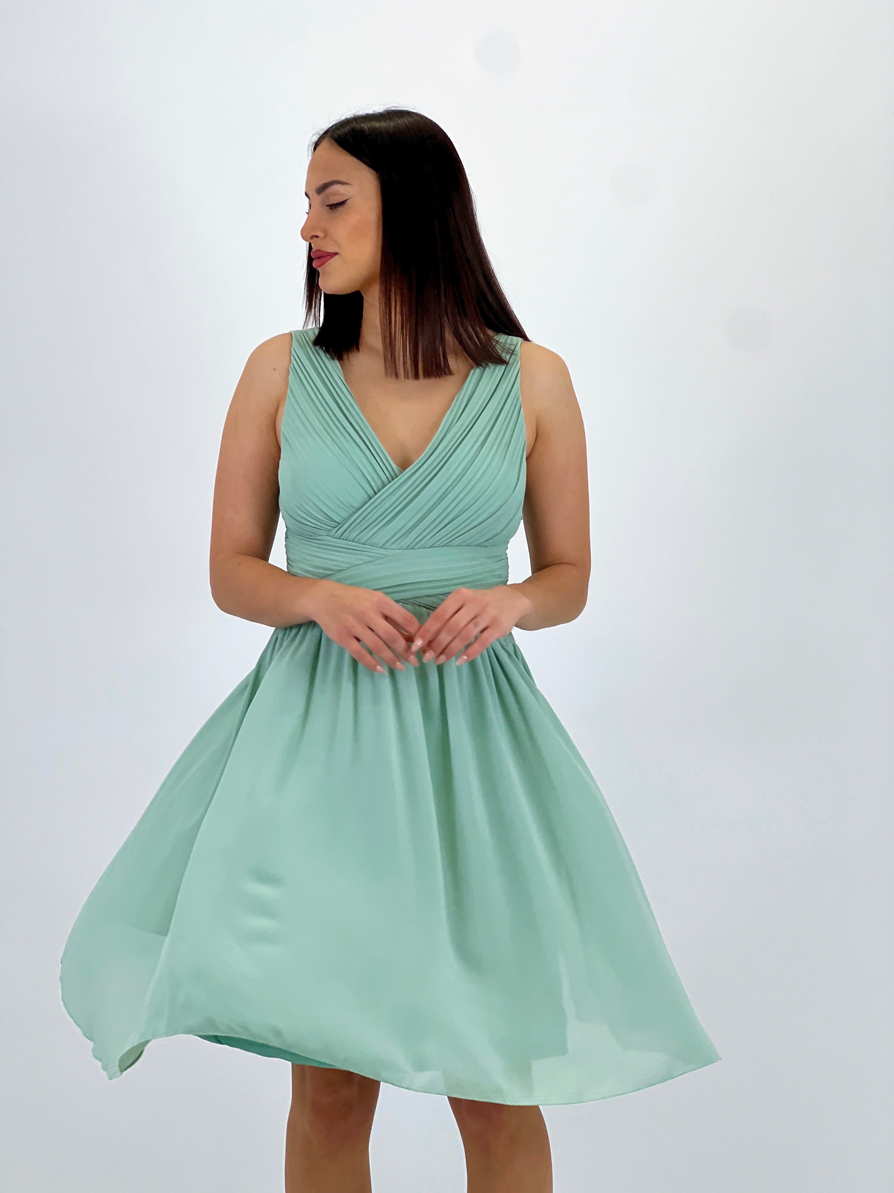 Vestido Elvia drapeado corto - Zebra&Maduixa®