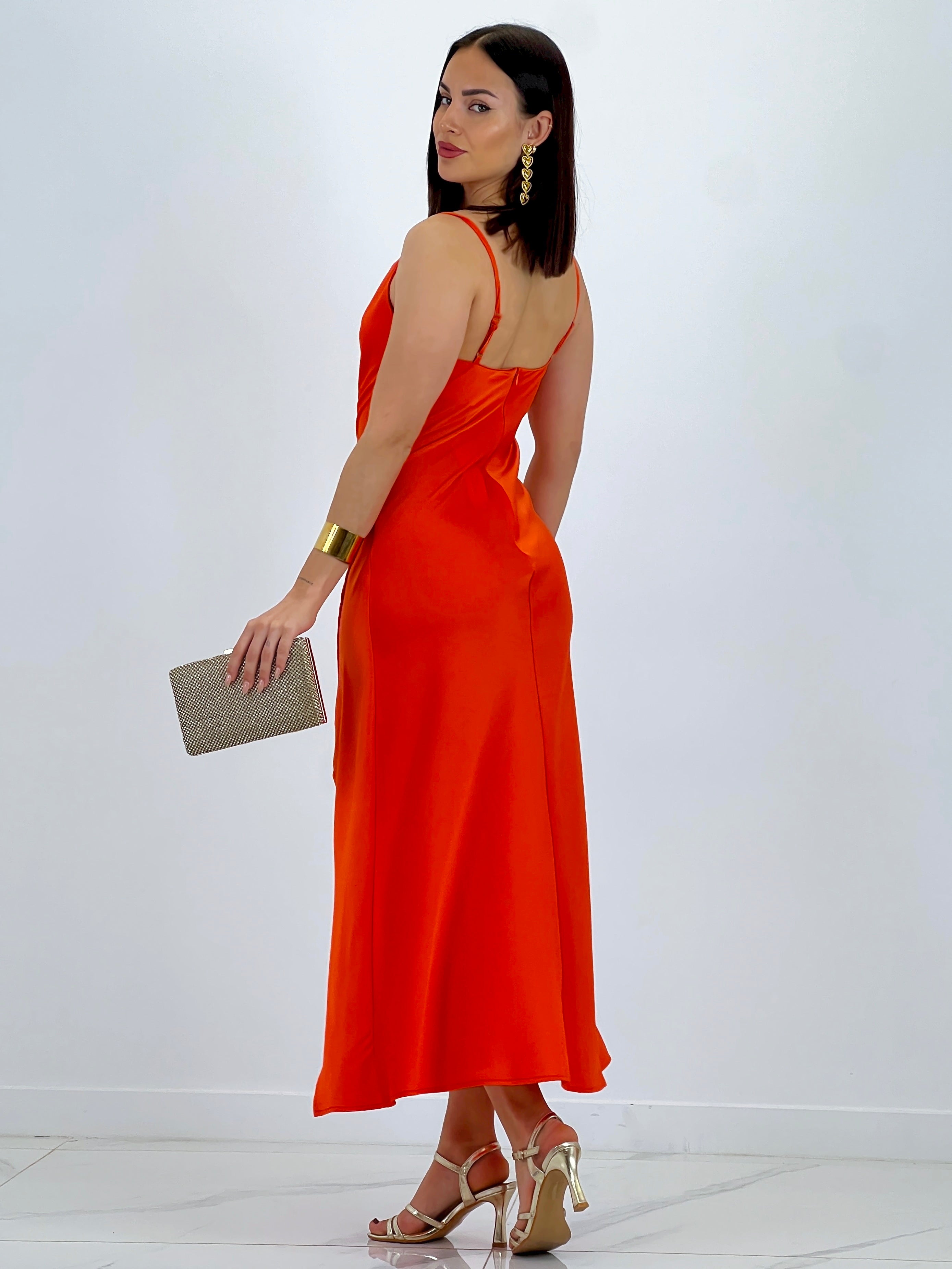 Vestido midi satinado Paula - Zebra&Maduixa®