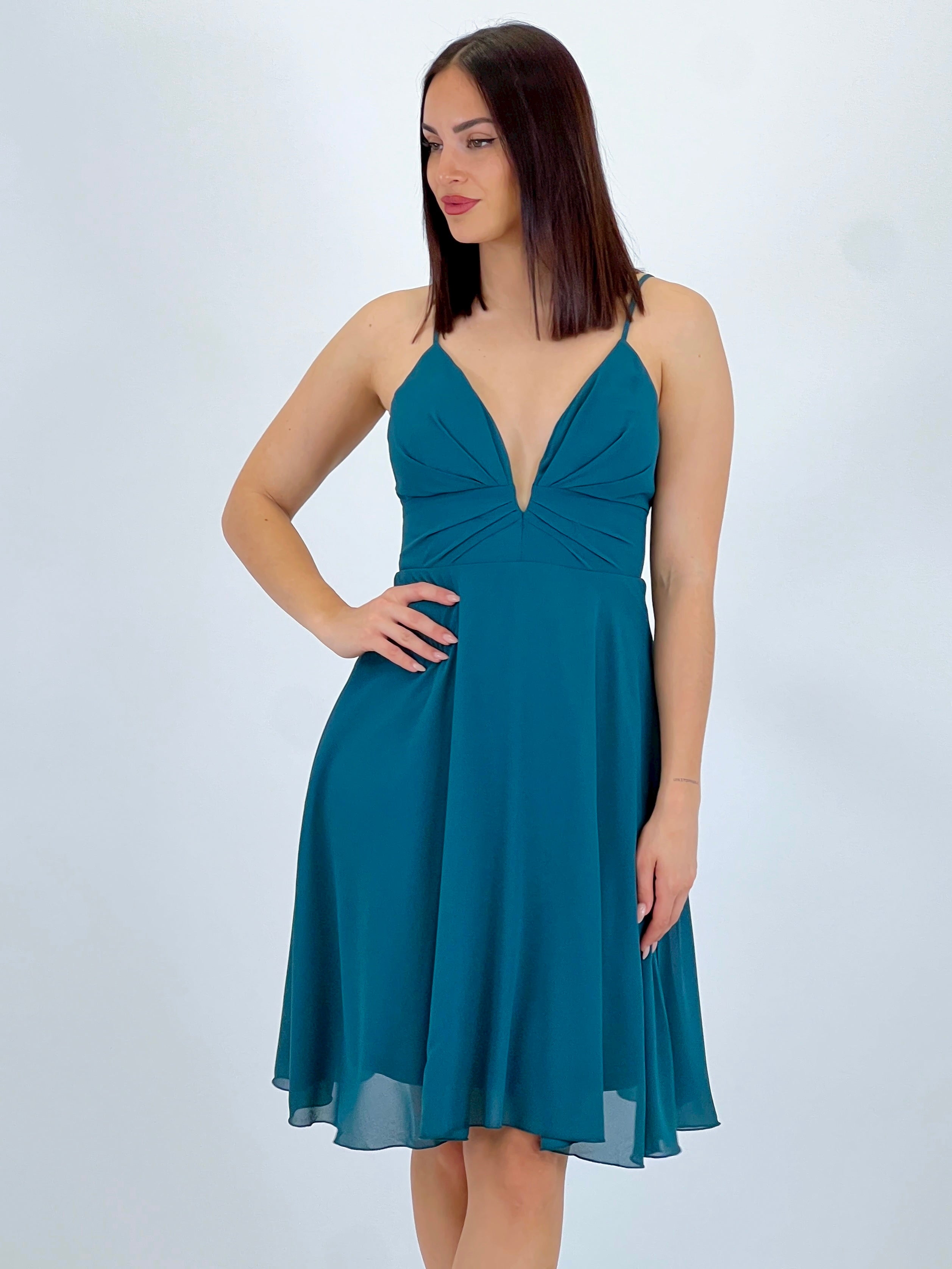 Vestido ceremonia Escote V corto - Zebra&Maduixa®