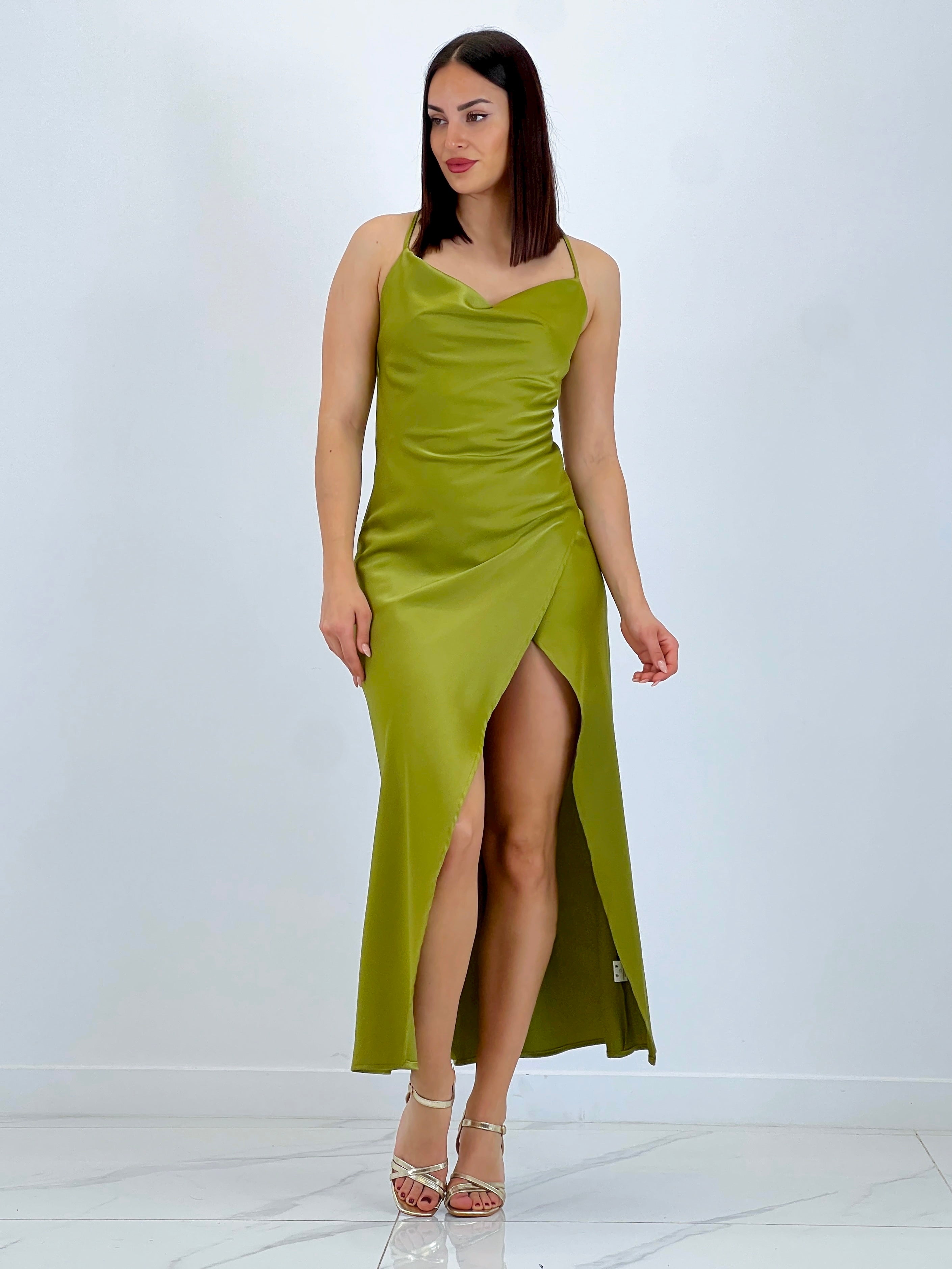Vestido midi satinado Paula - Zebra&Maduixa®