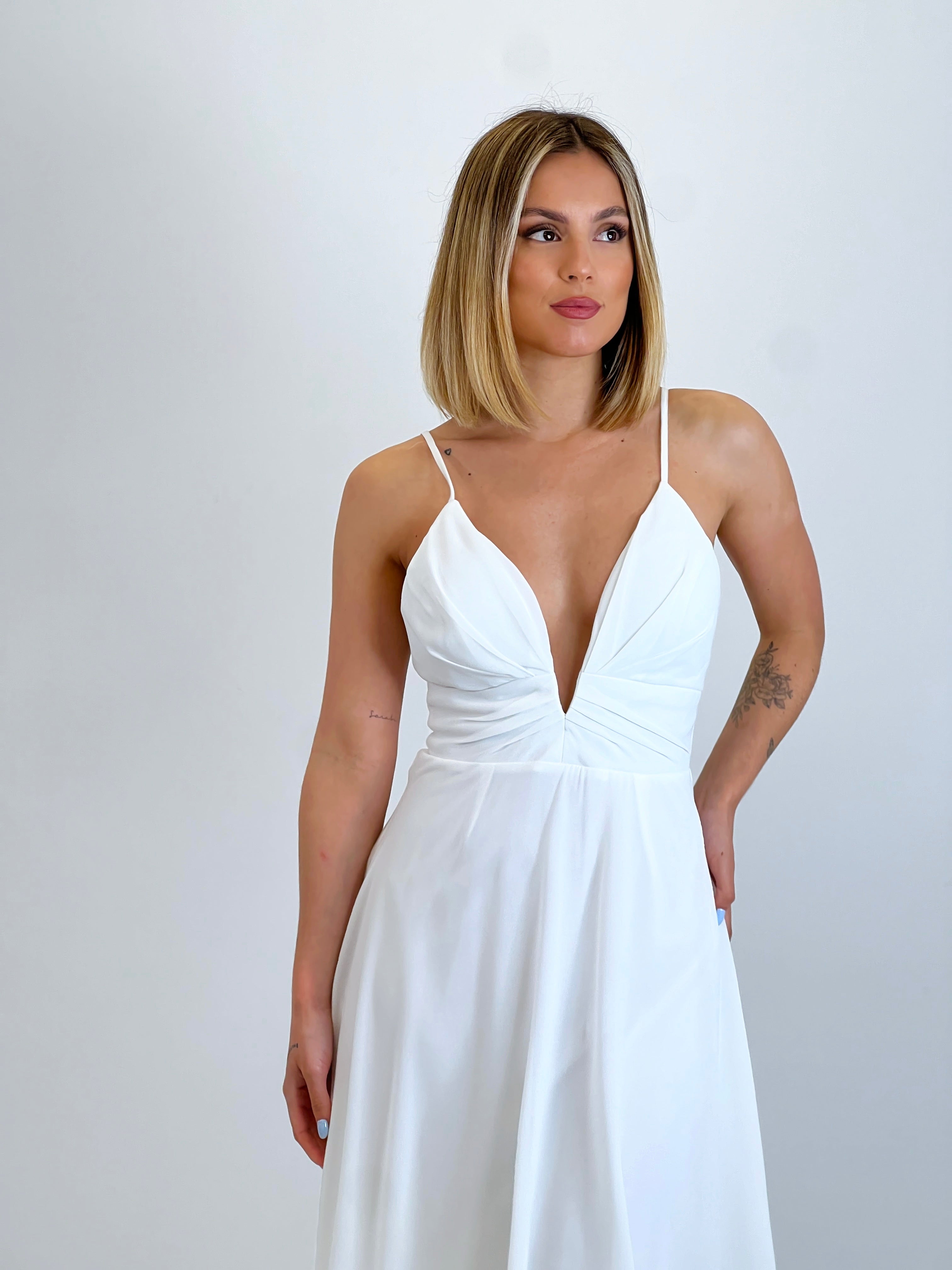 Vestido ceremonia Escote V corto - Zebra&Maduixa®