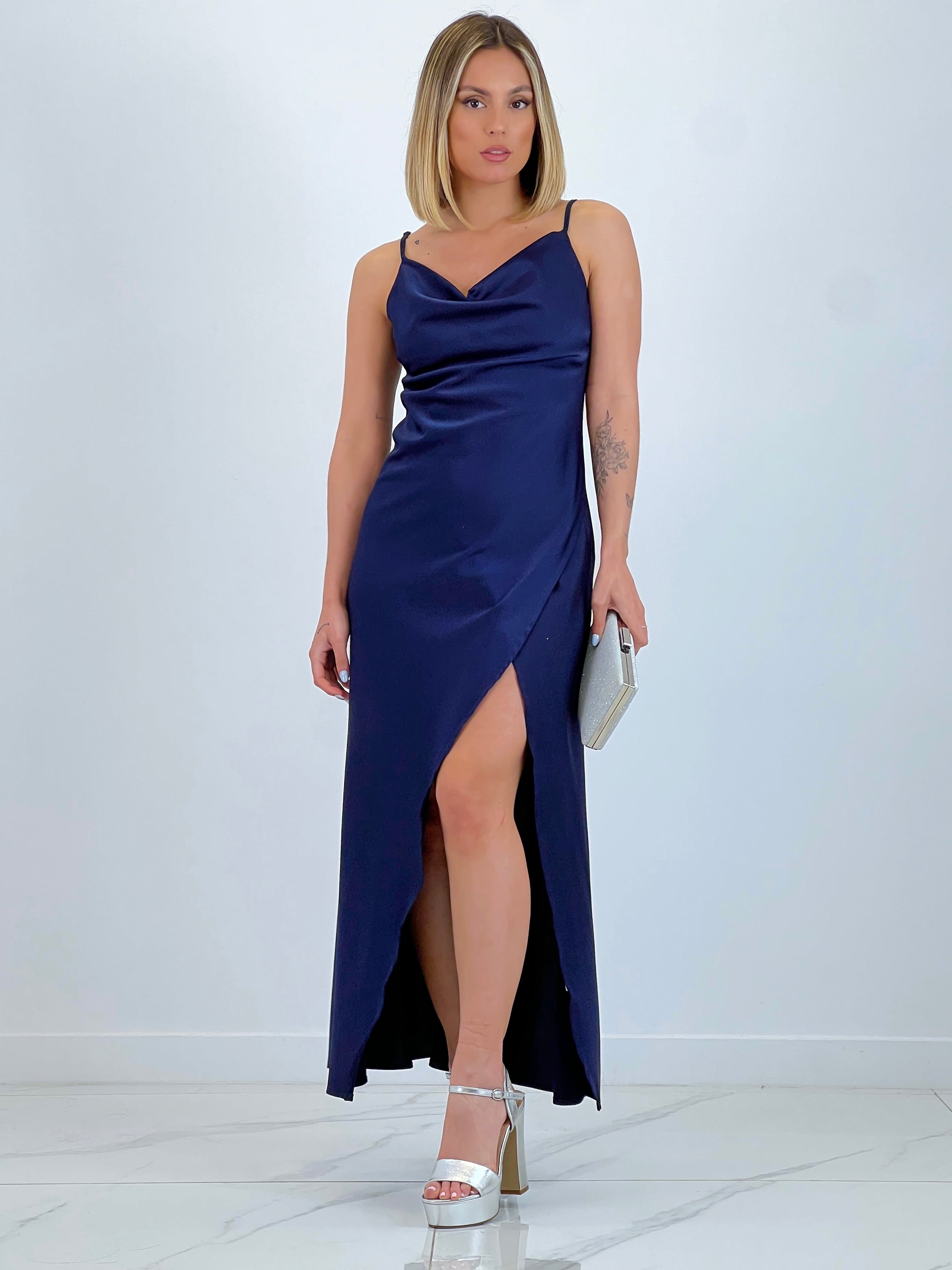 Vestido midi satinado Paula - Zebra&Maduixa®