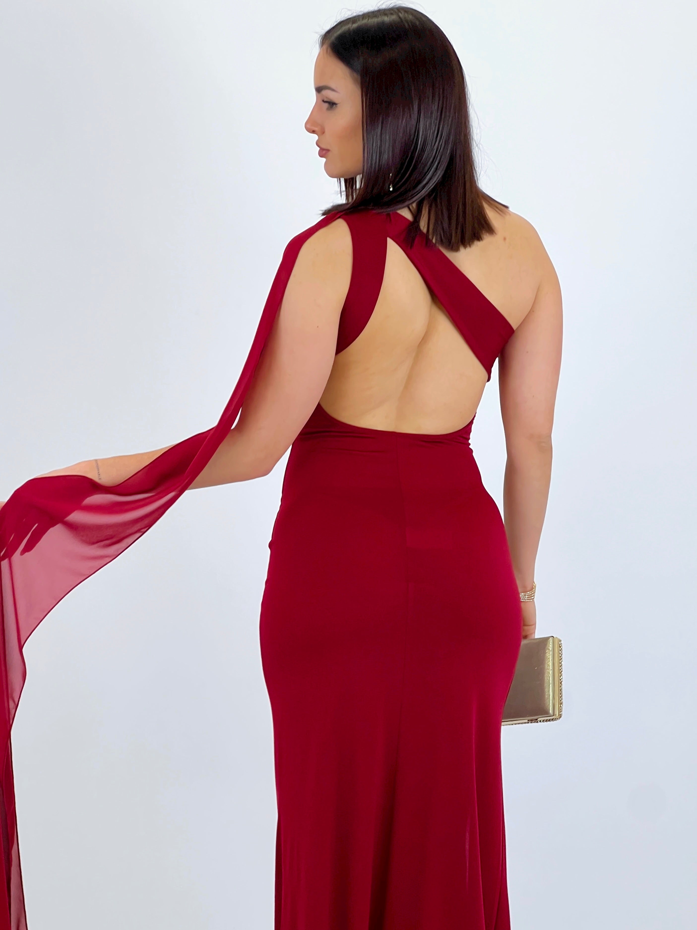 Vestido asimétrico con chal Yone - Zebra&Maduixa®