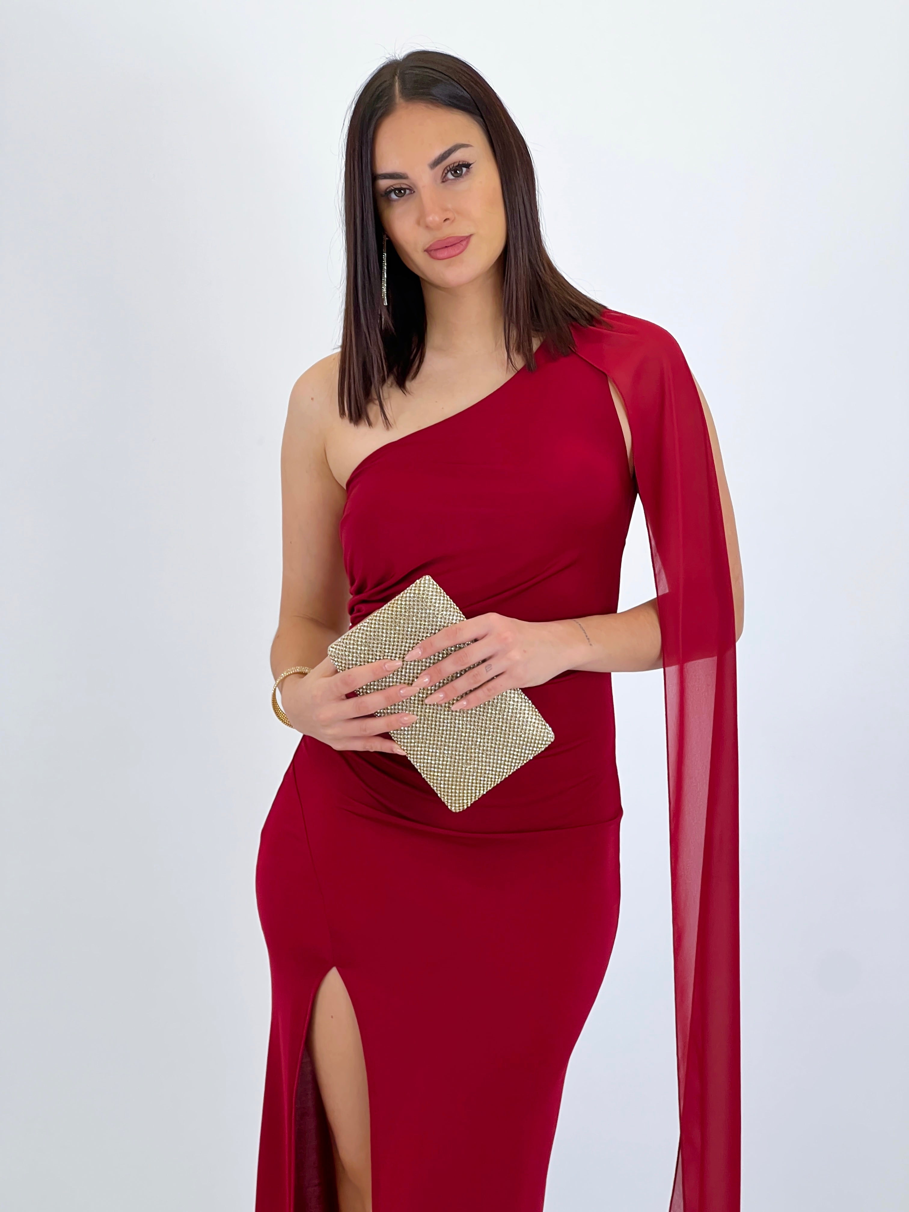 Vestido asimétrico con chal Yone - Zebra&Maduixa®