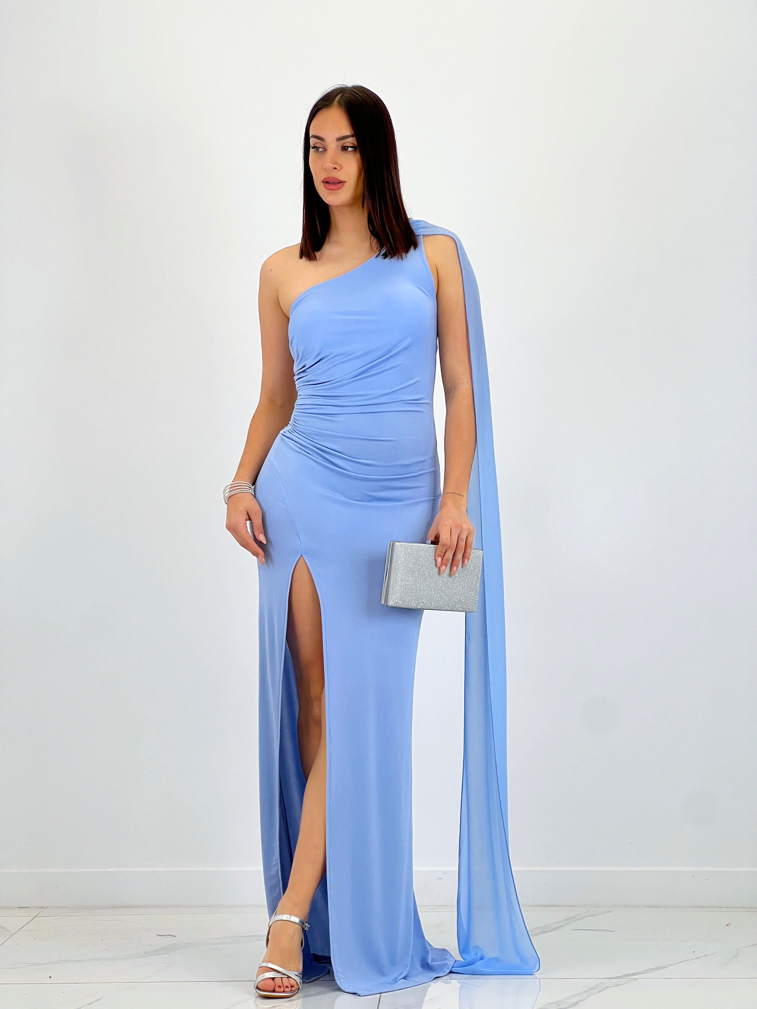 Vestido asimétrico con chal Yone - Zebra&Maduixa®