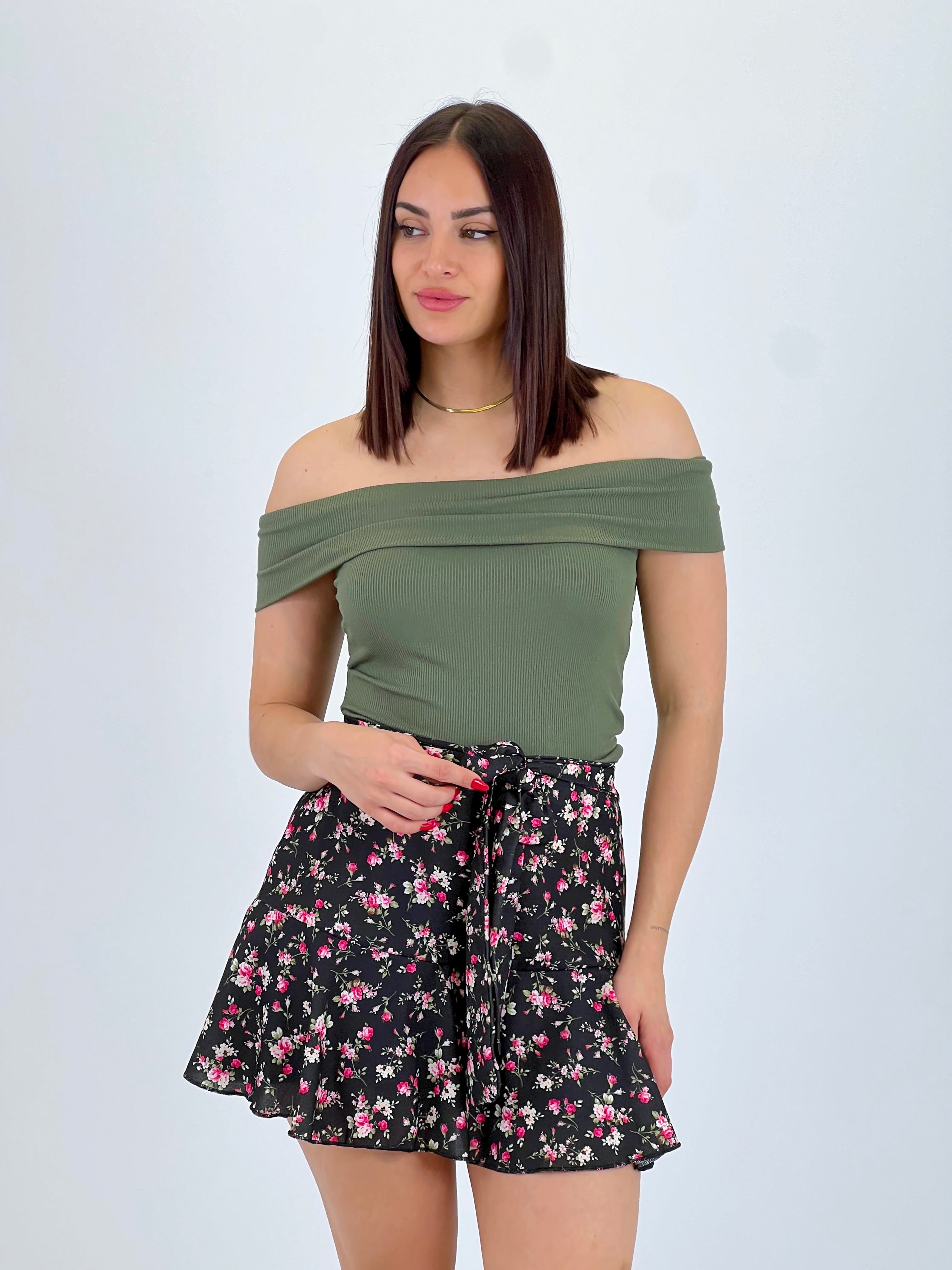 Jupe-culotte fleurs