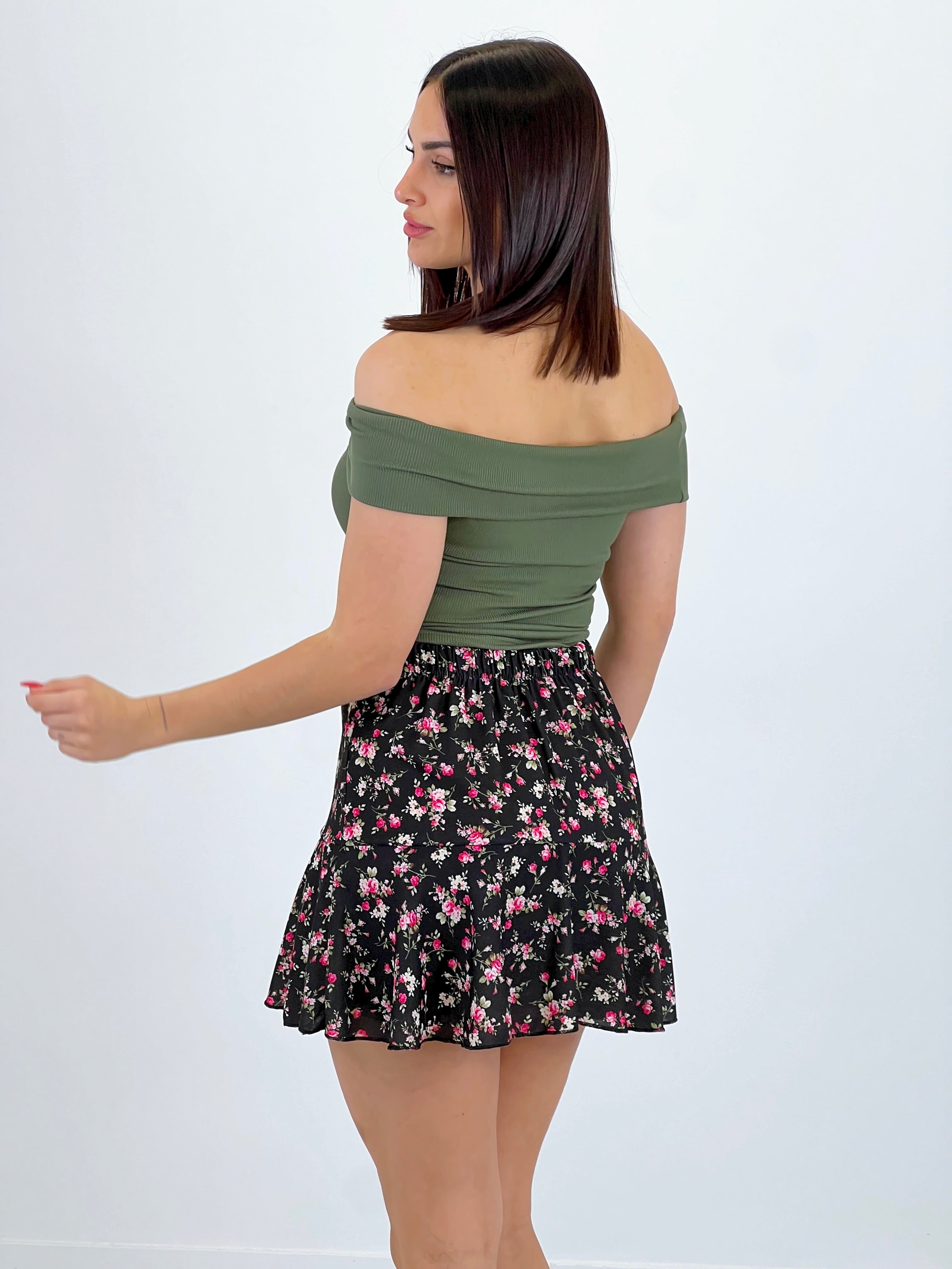 Jupe-culotte fleurs