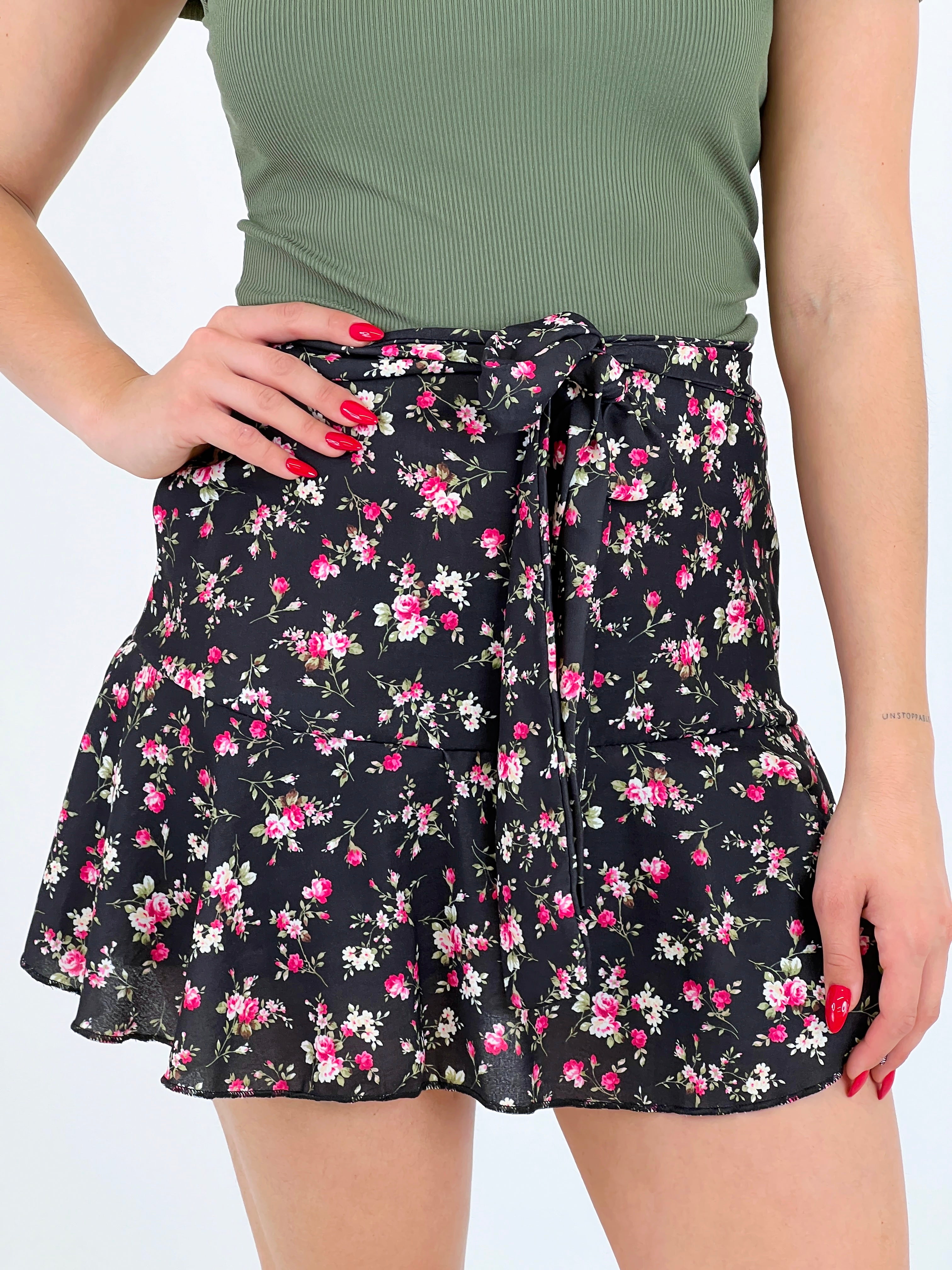 Jupe-culotte fleurs