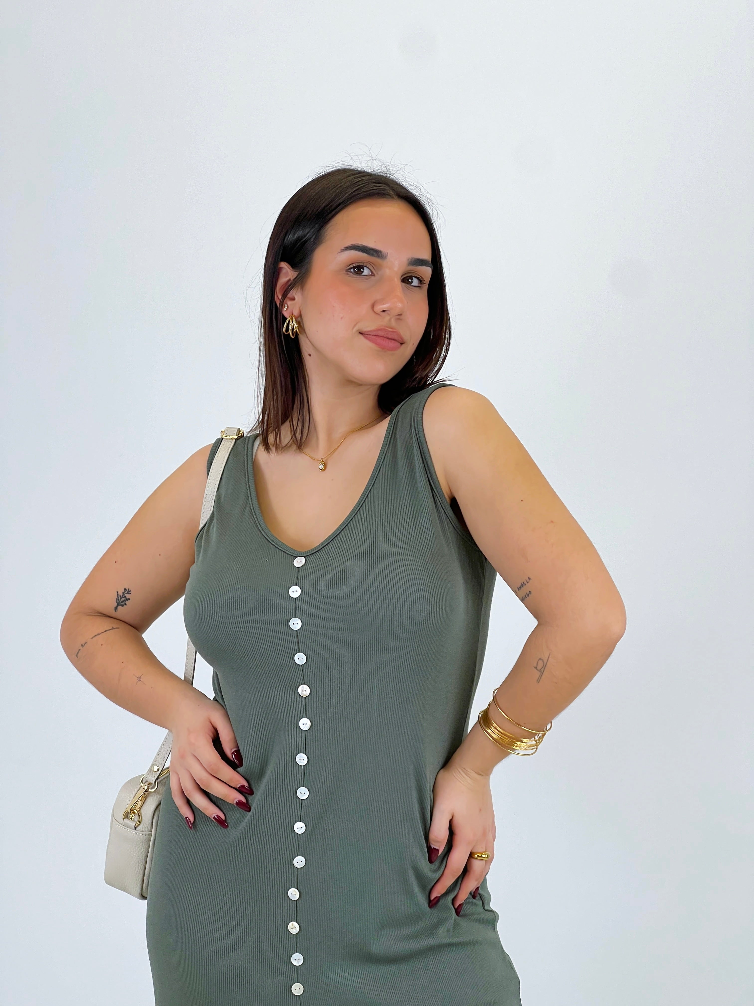 Vestido canalé botones - Zebra&Maduixa®