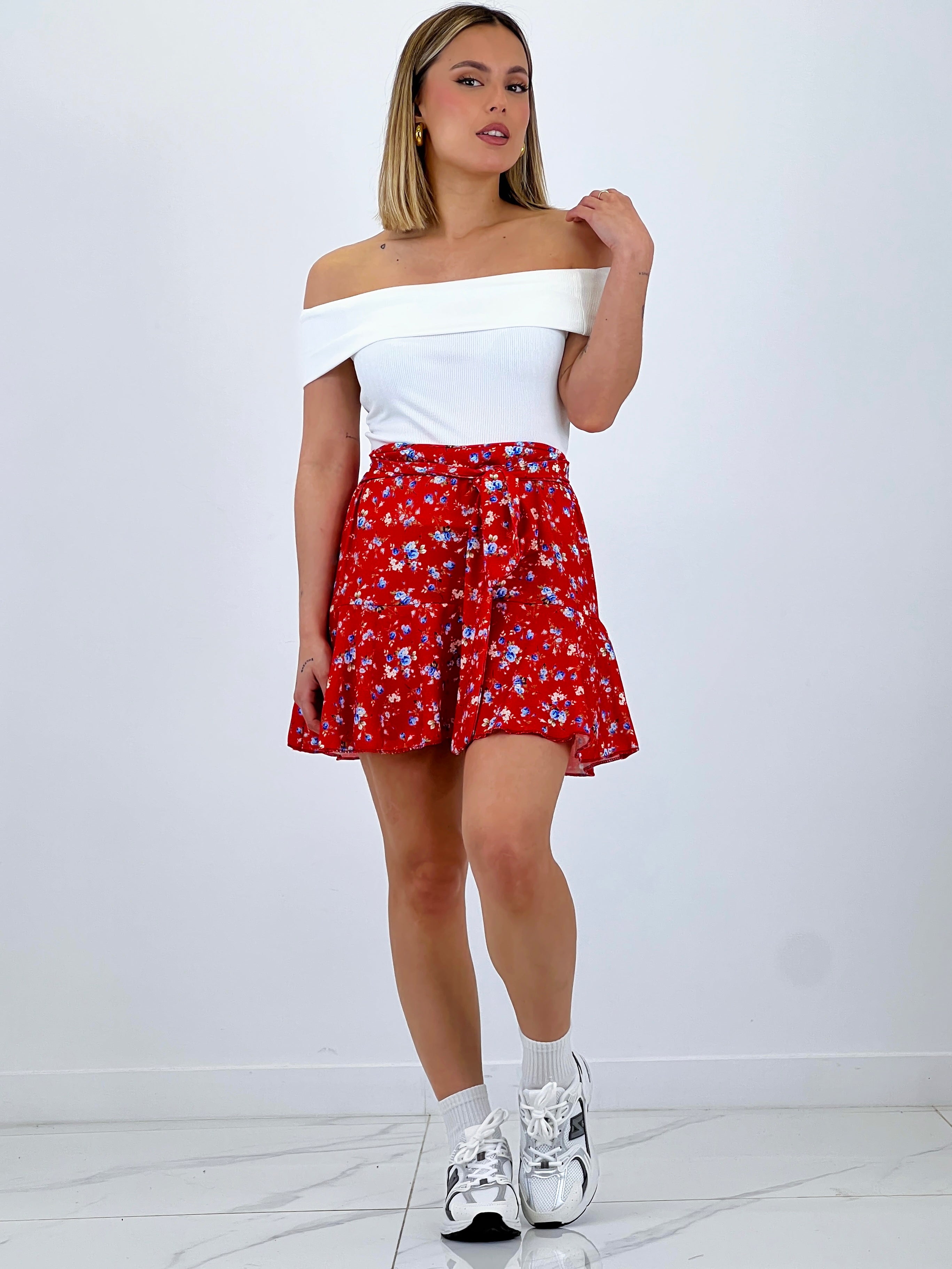 Jupe-culotte fleurs