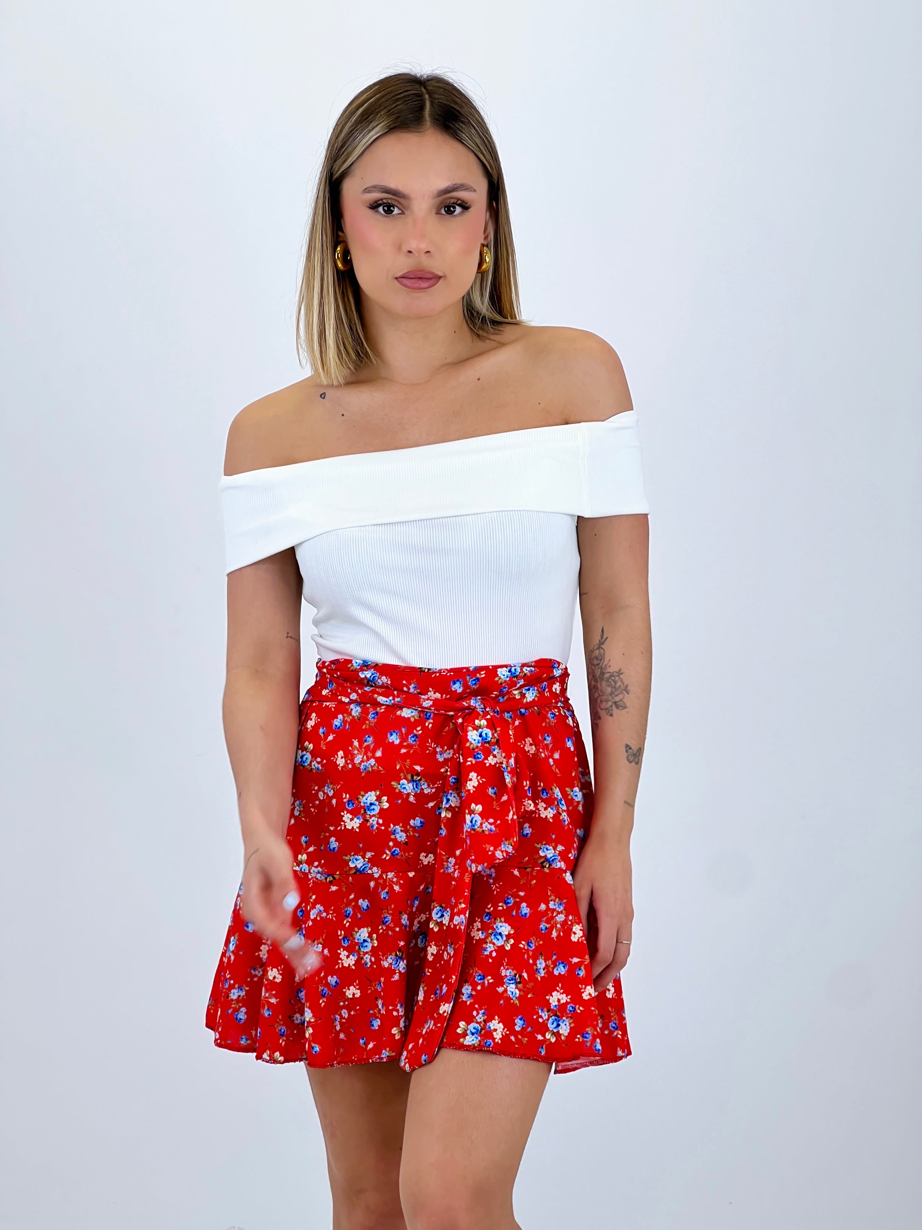 Jupe-culotte fleurs