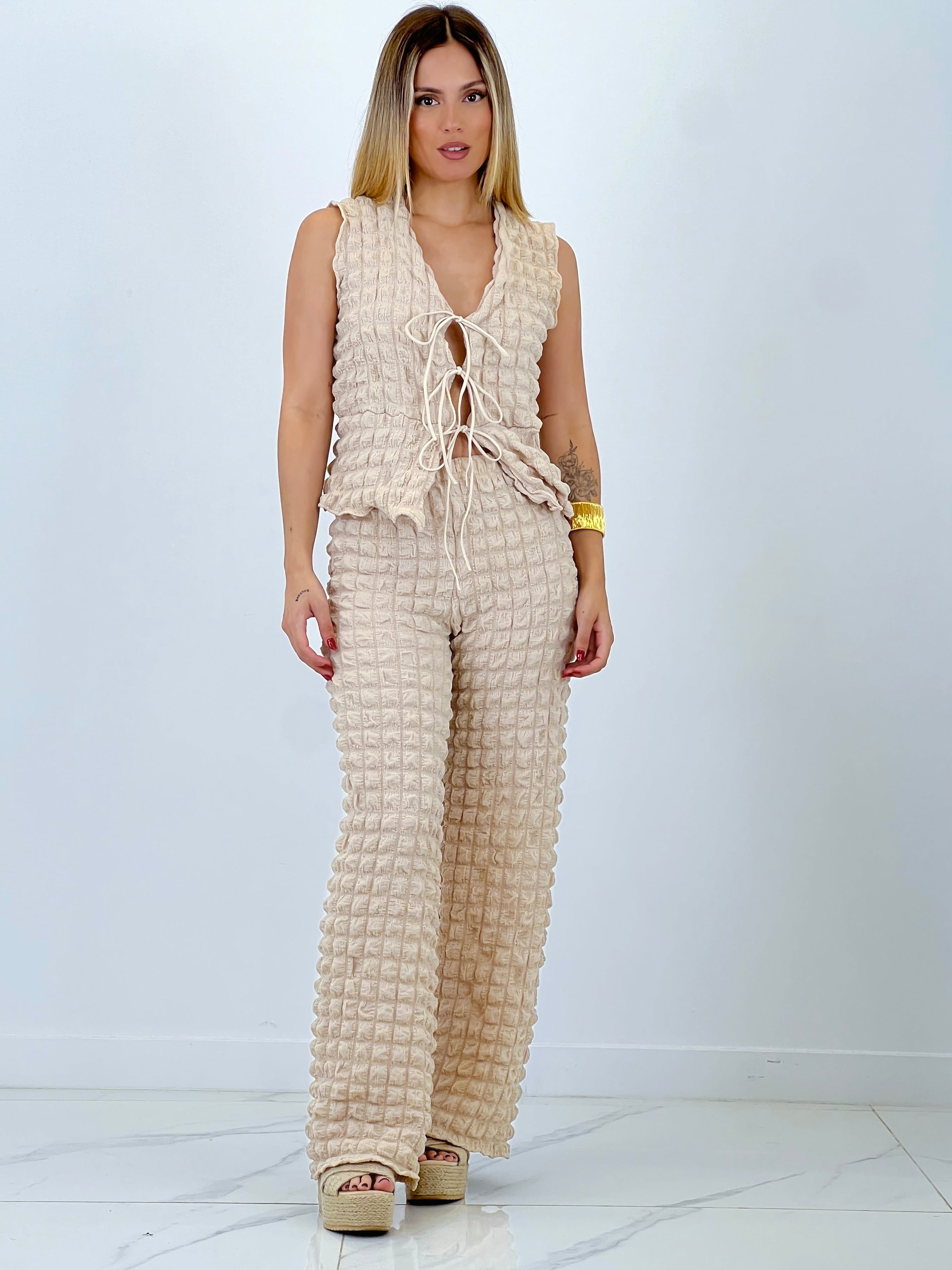 Conjunto chaleco pantalón flare - Zebra&Maduixa®