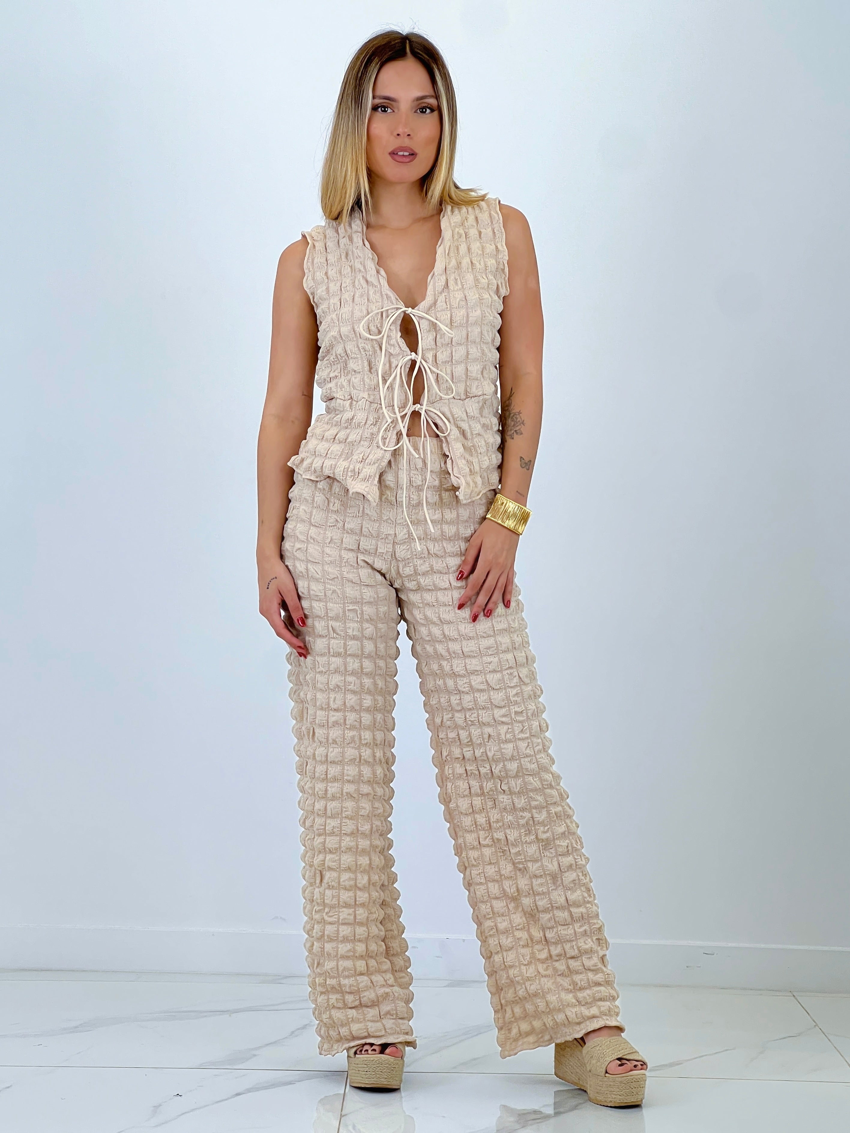 Conjunto chaleco pantalón flare - Zebra&Maduixa®