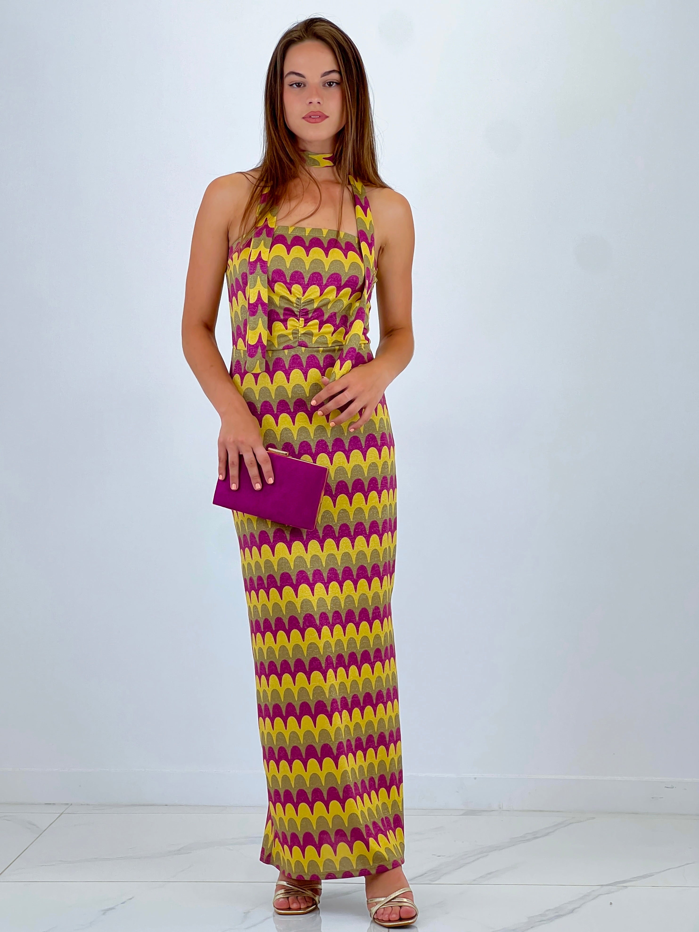 Vestido palabra de honor ondas - Zebra&Maduixa®