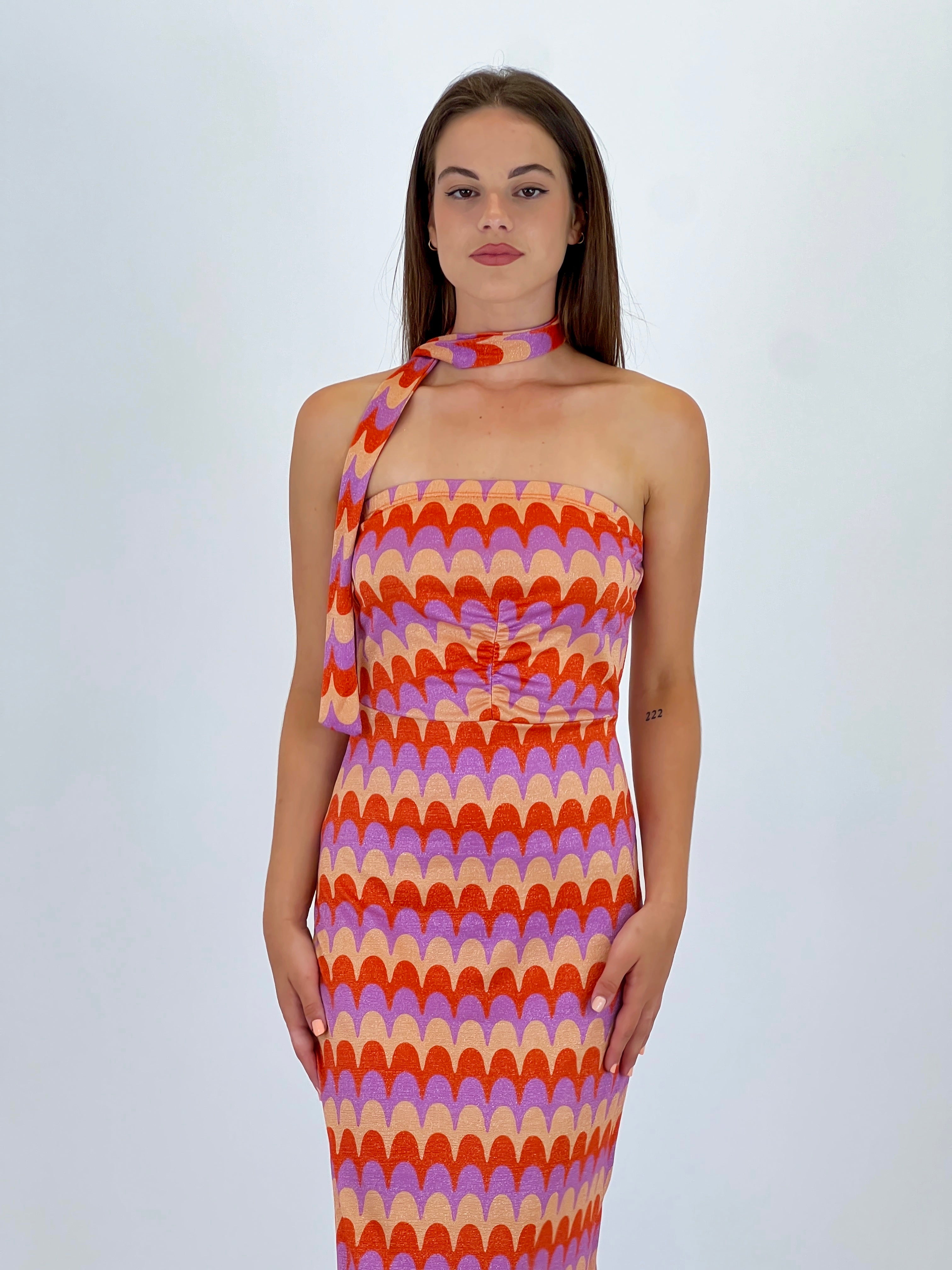 Vestido palabra de honor ondas - Zebra&Maduixa®