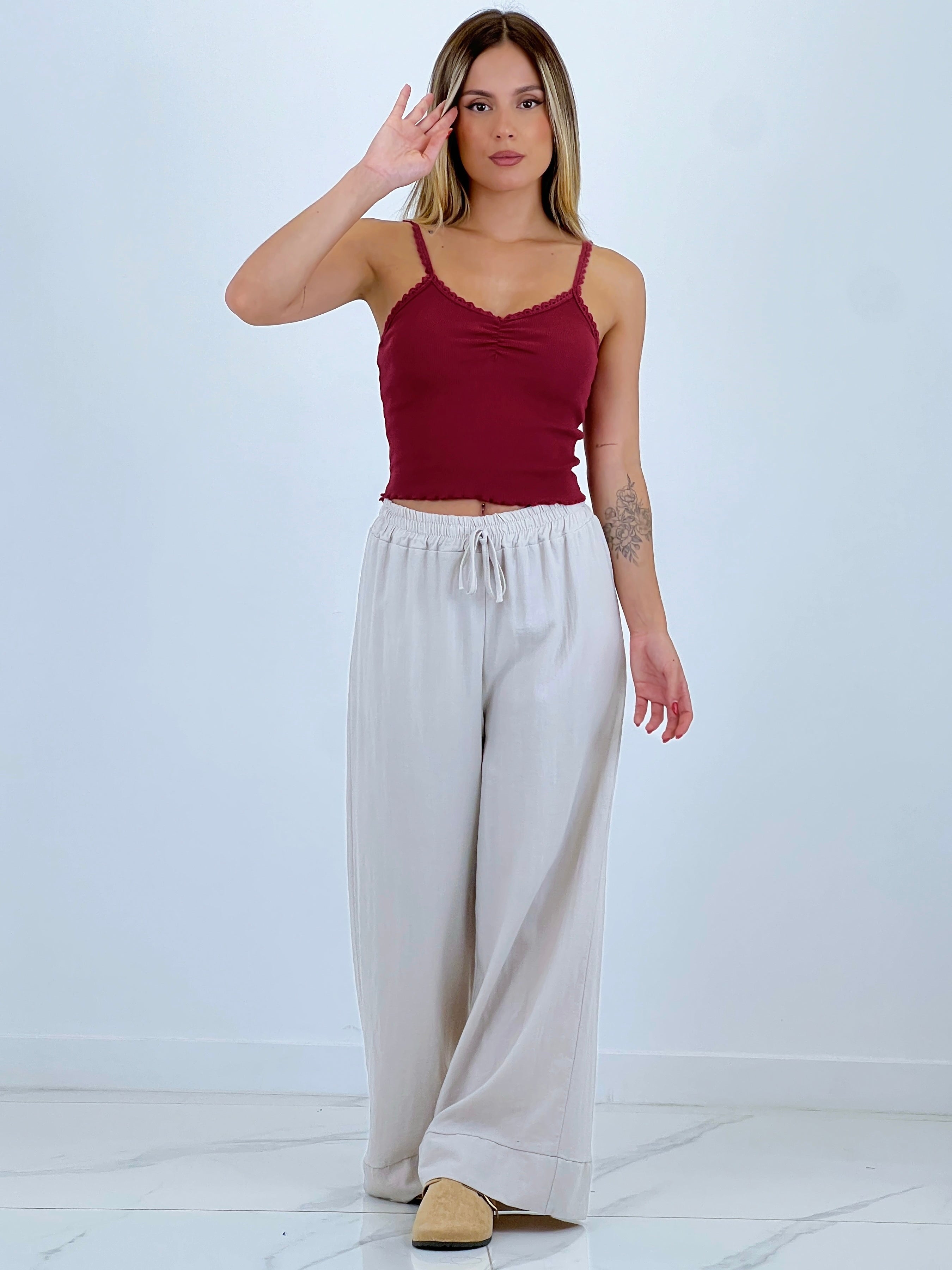 Pantalón palazzo hilo - Zebra&Maduixa®