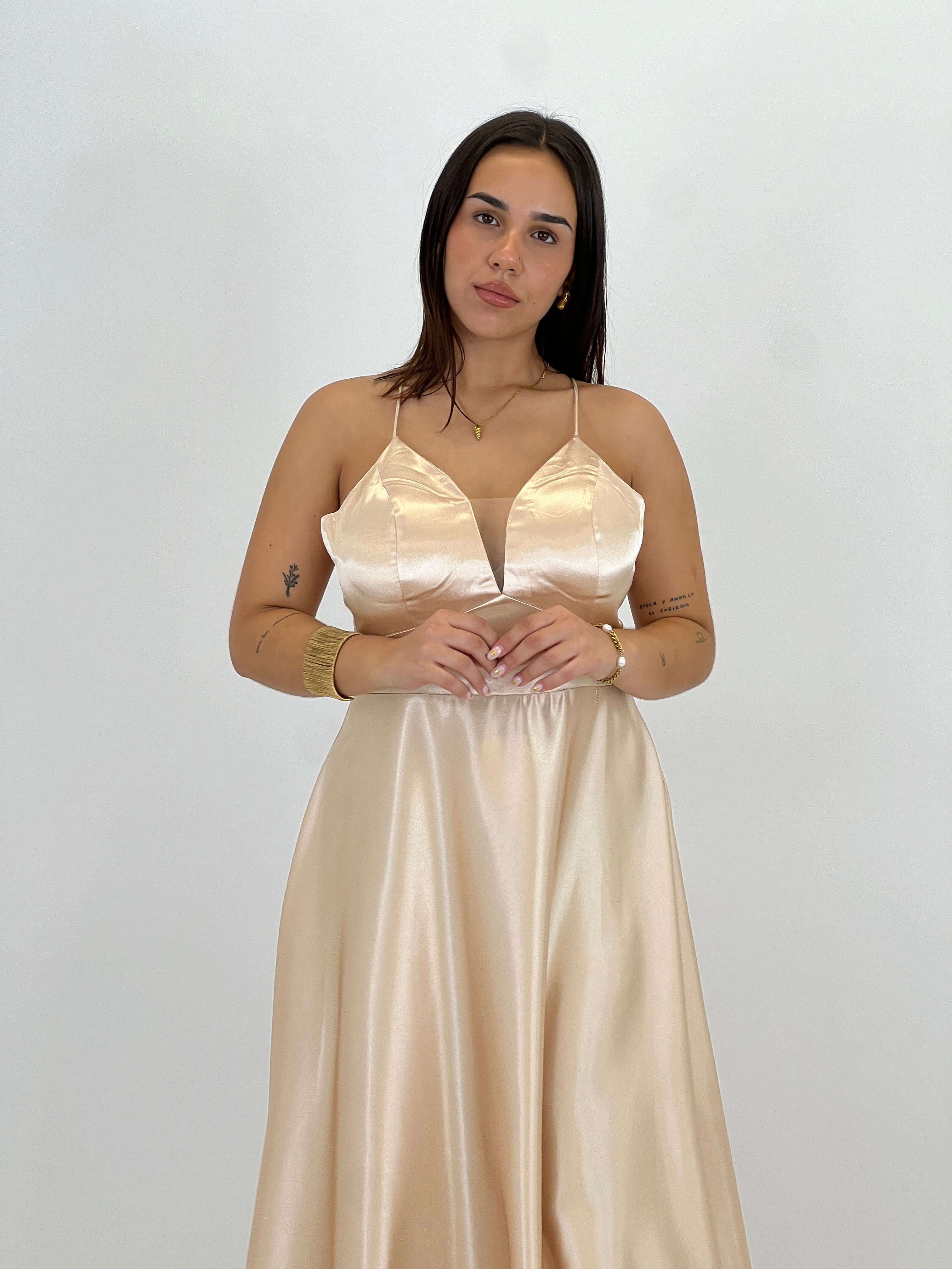 Vestido raso ceremonia Emma - Zebra&Maduixa®