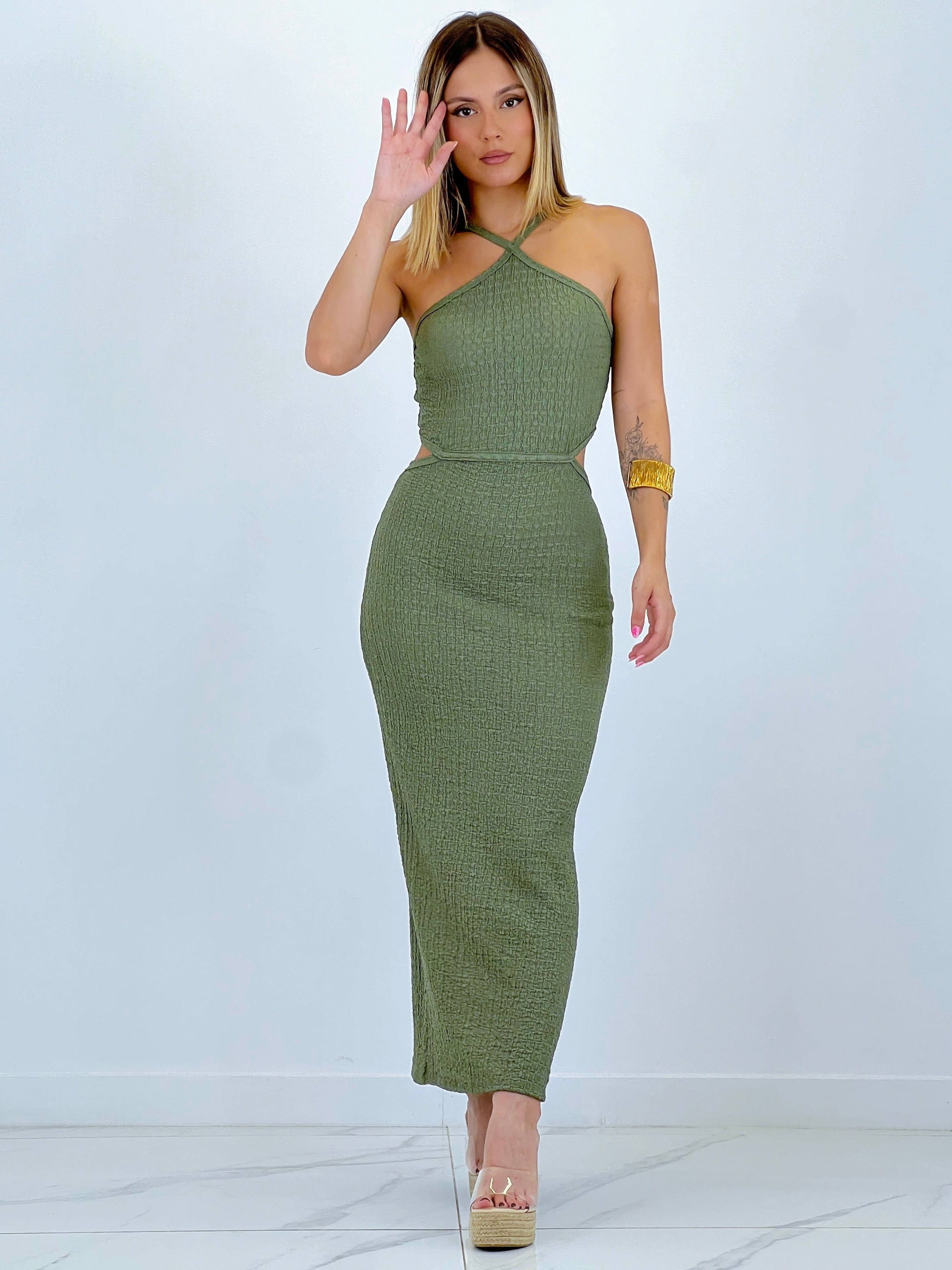 Vestido cut out textura India - Zebra&Maduixa®