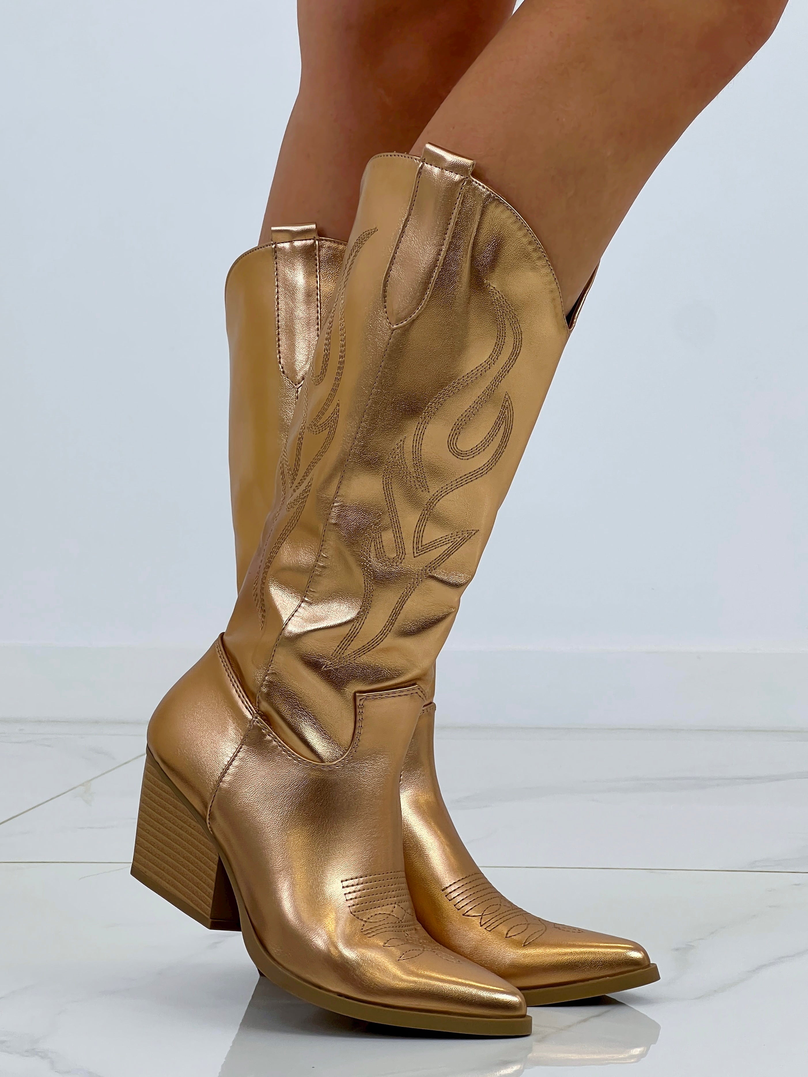 Bota cowboy metalizada - Zebra&Maduixa®