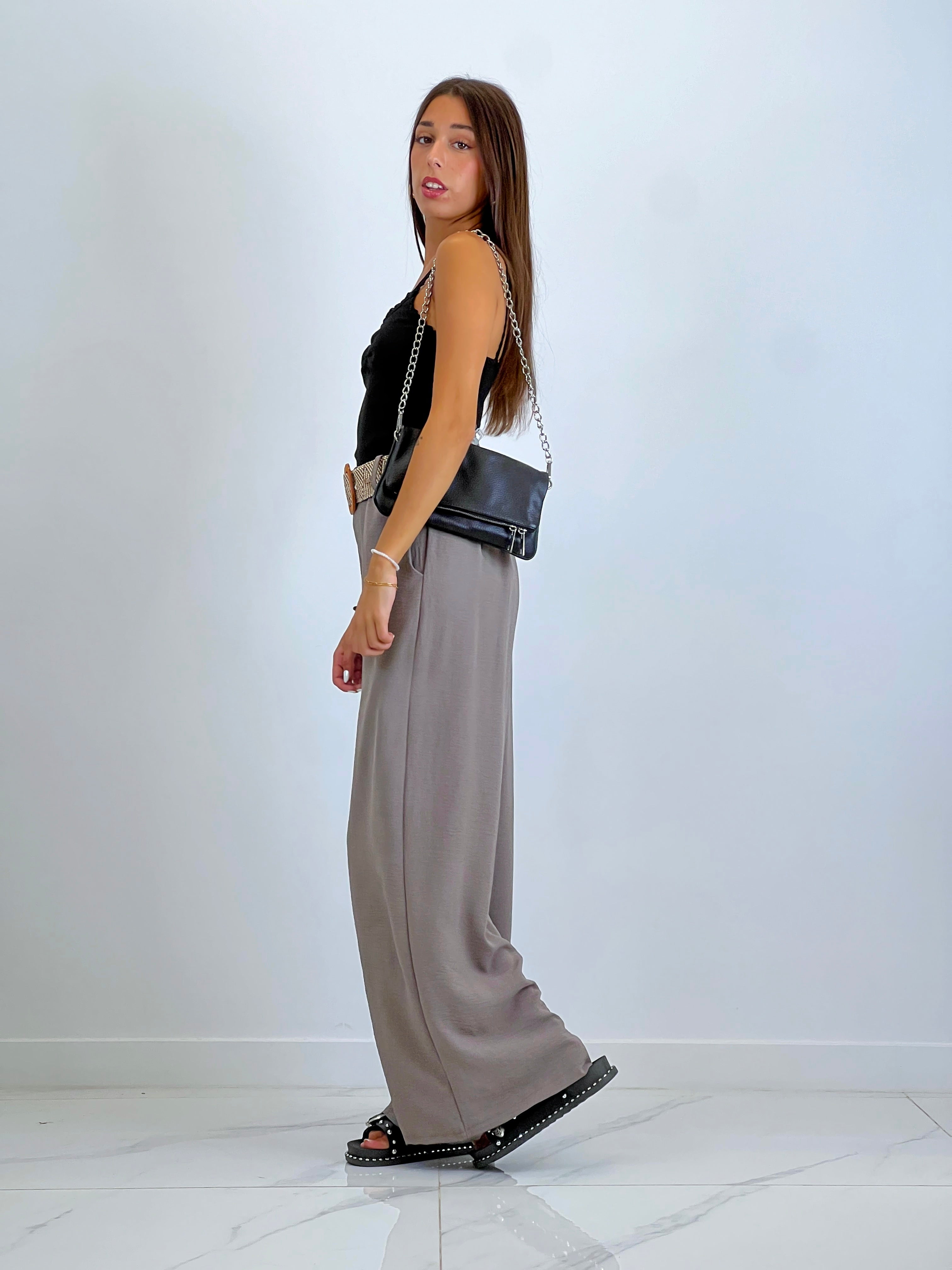 Pantalón fluido cinturón rafia - Zebra&Maduixa®