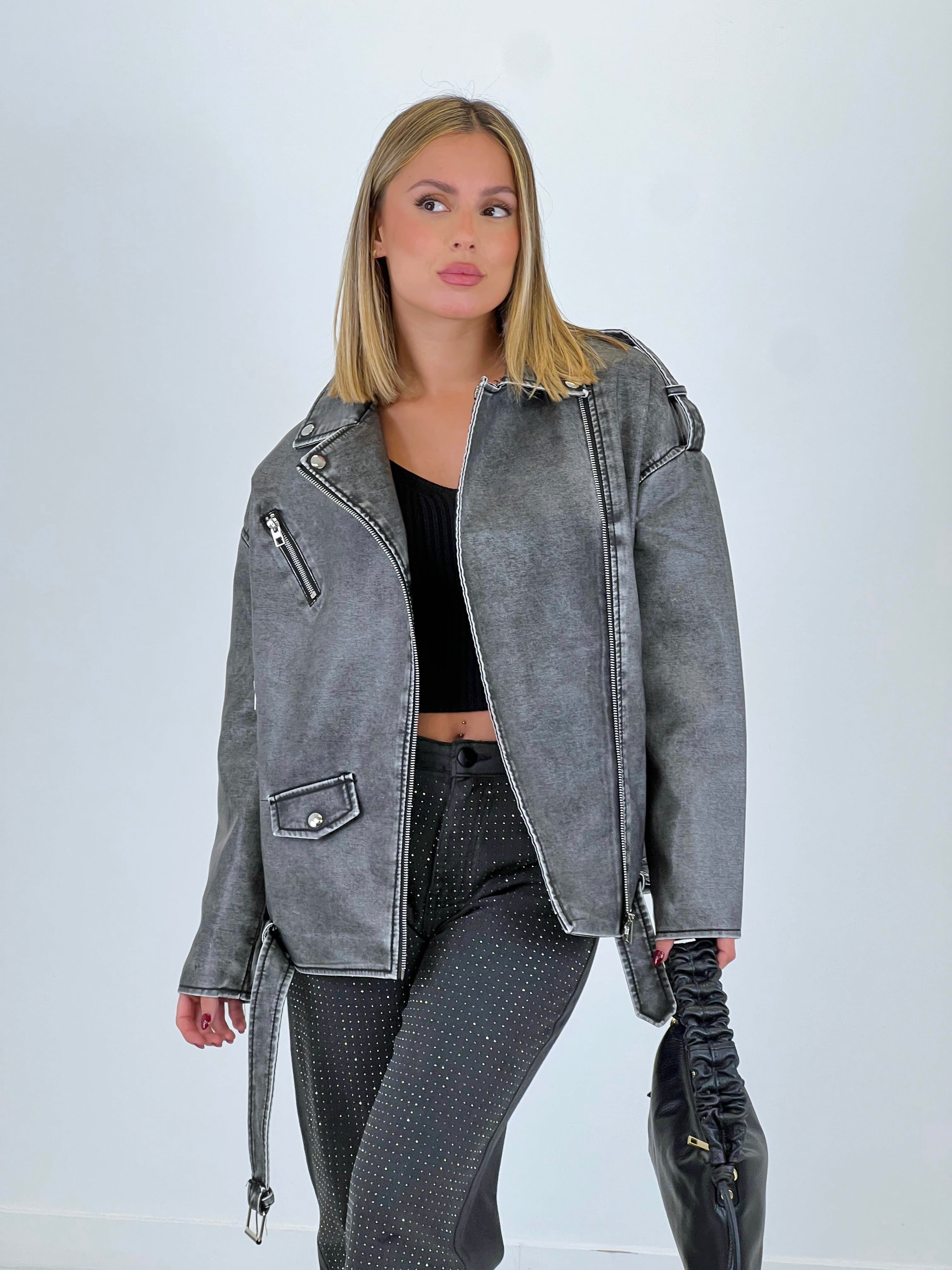 Cazadora biker oversize - Zebra&Maduixa®