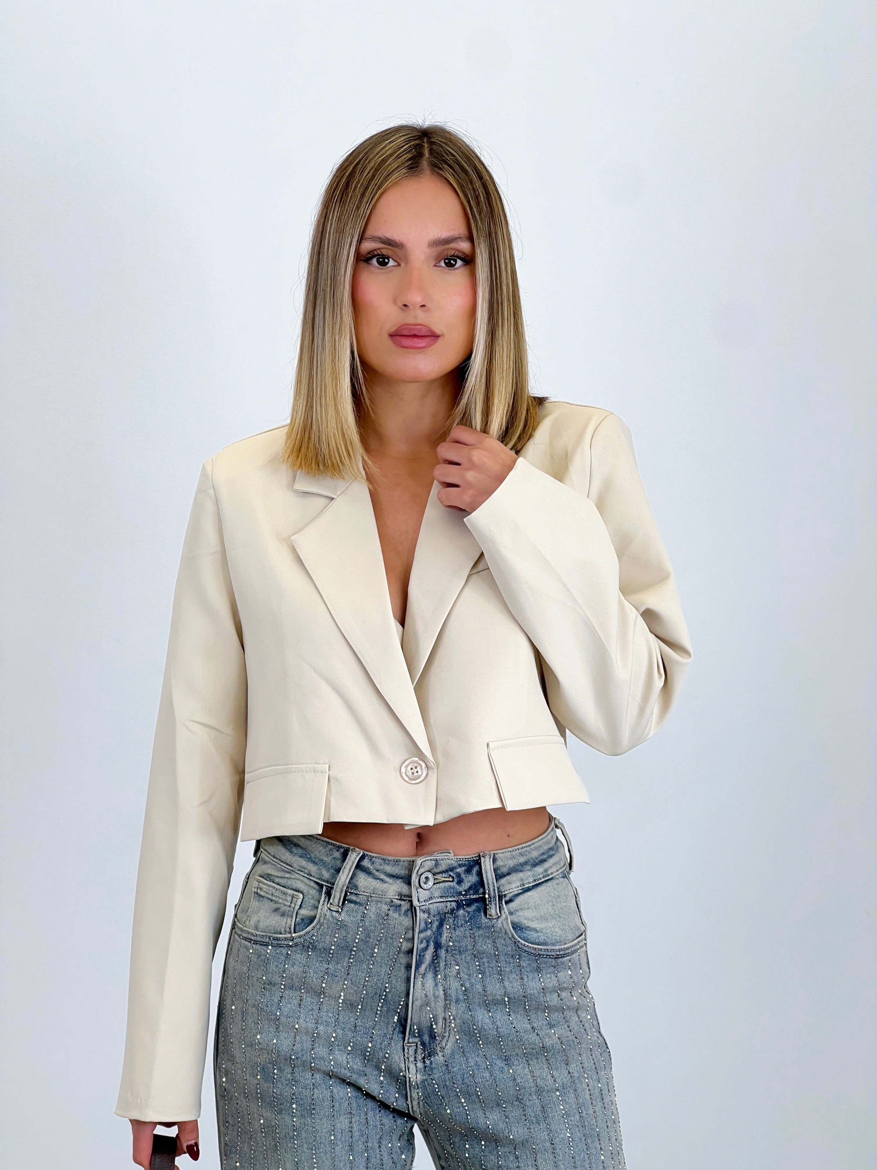 Blazer cropped solapas - Zebra&Maduixa®