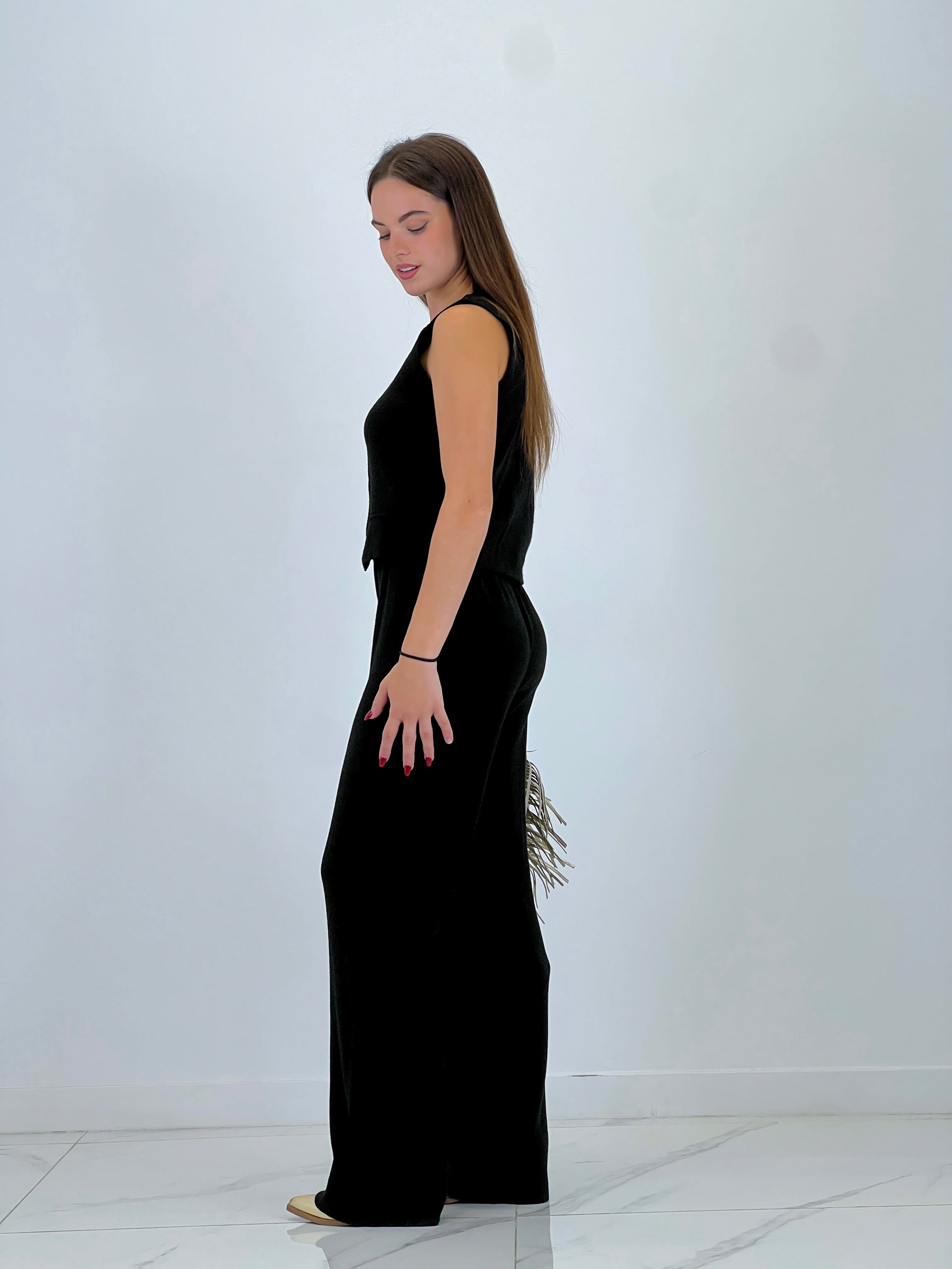Conjunto punto chaleco y pantalón recto - Zebra&Maduixa®