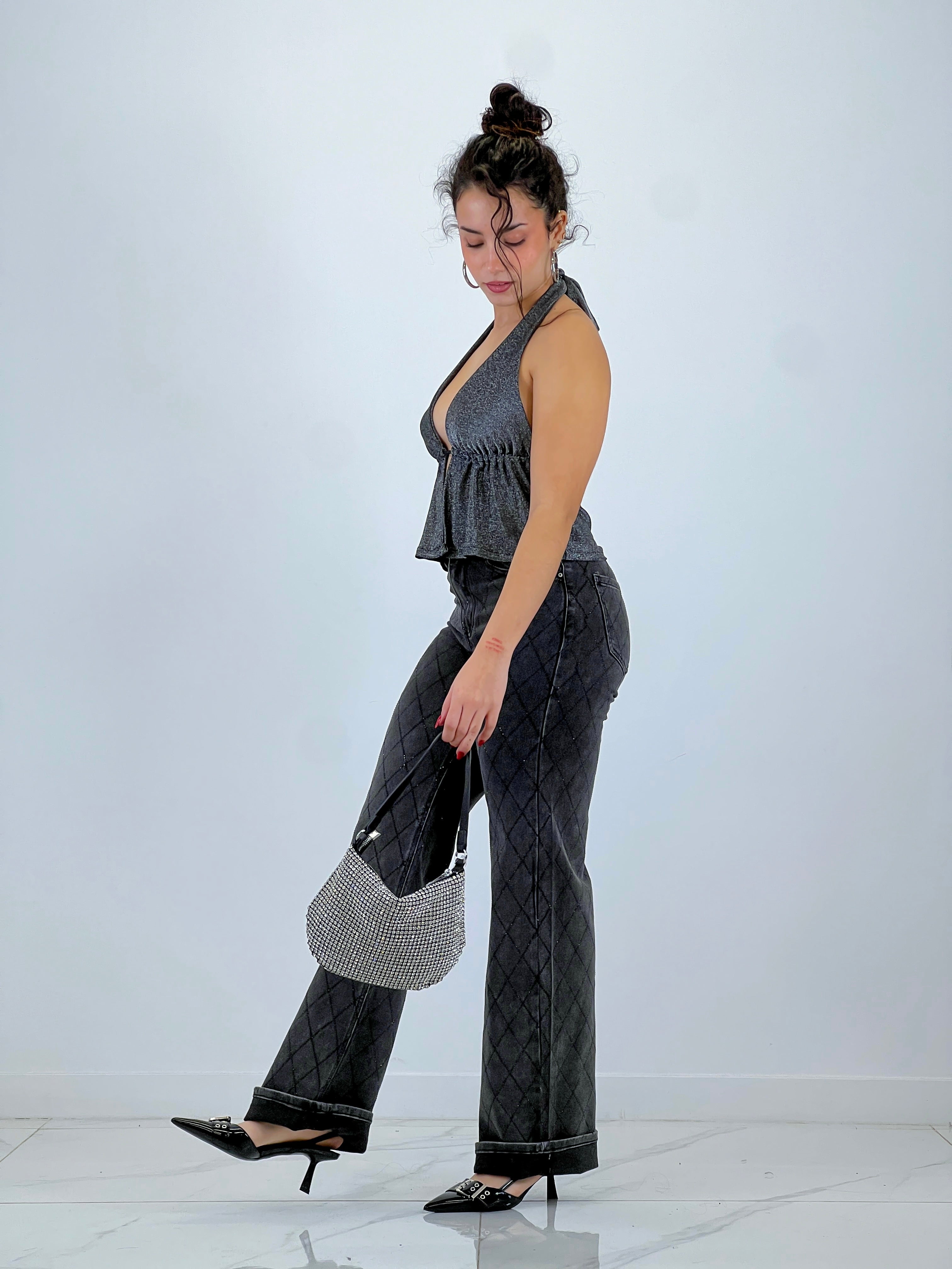 Jeans wide leg brillantes - Zebra&Maduixa®