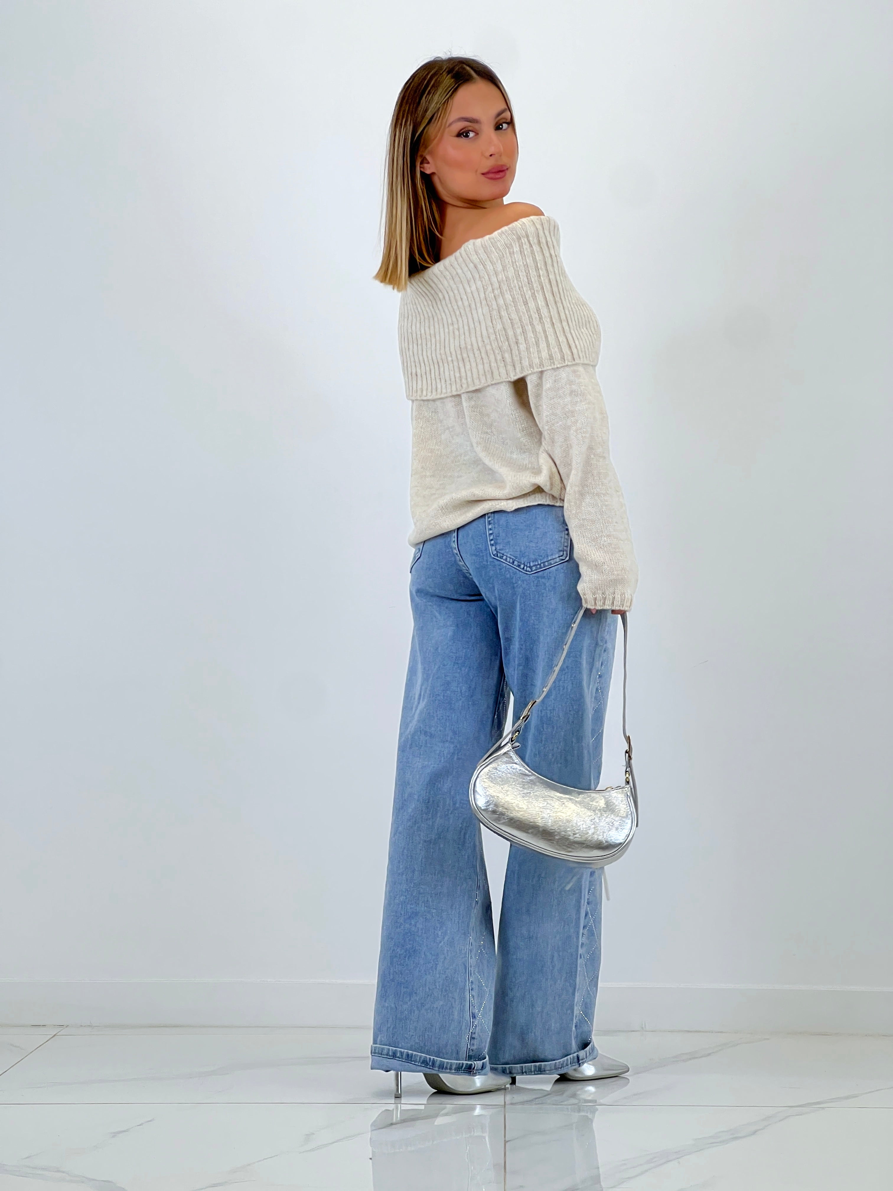 Jeans wide leg brillantes - Zebra&Maduixa®