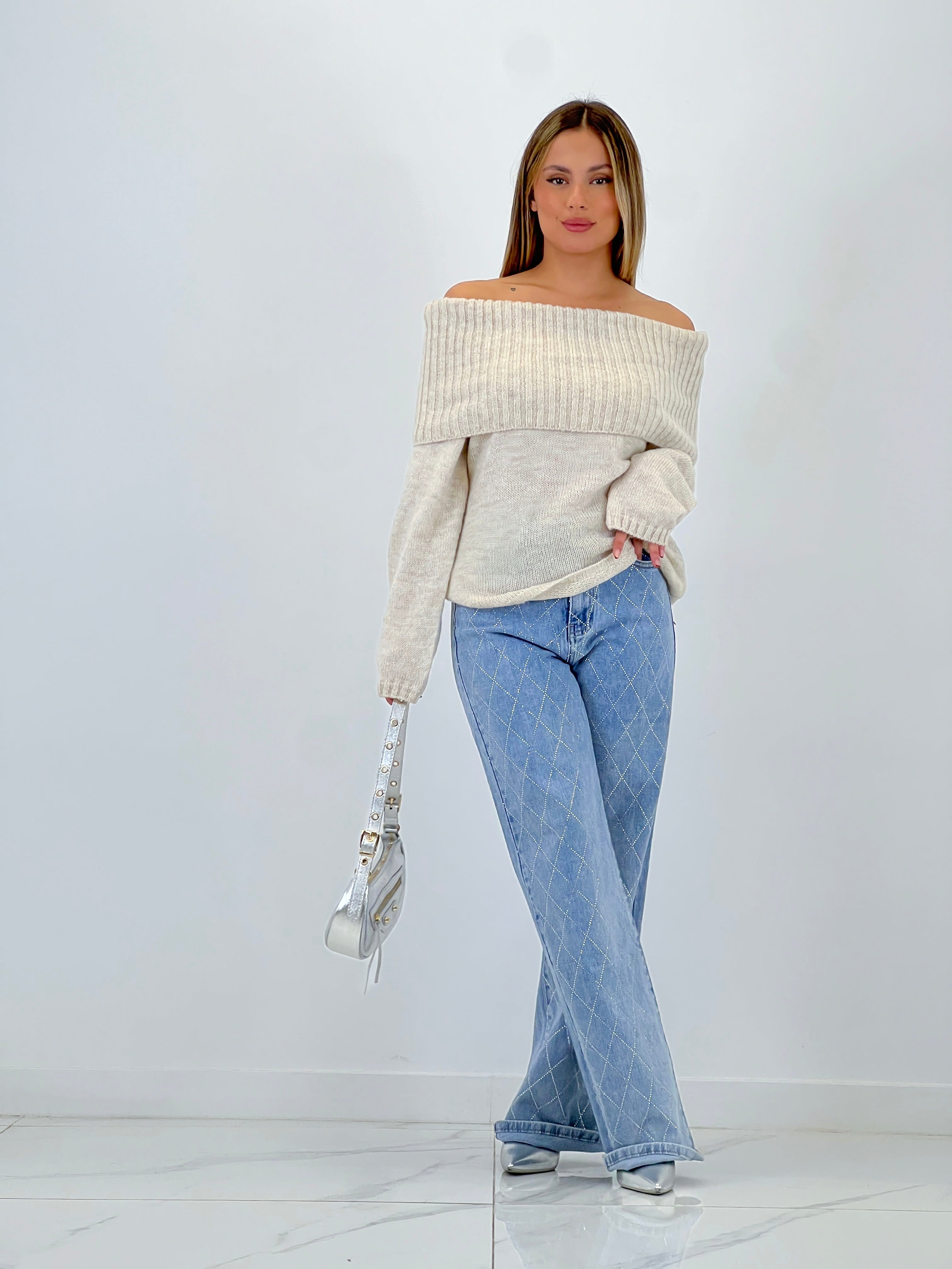 Jeans wide leg brillantes - Zebra&Maduixa®