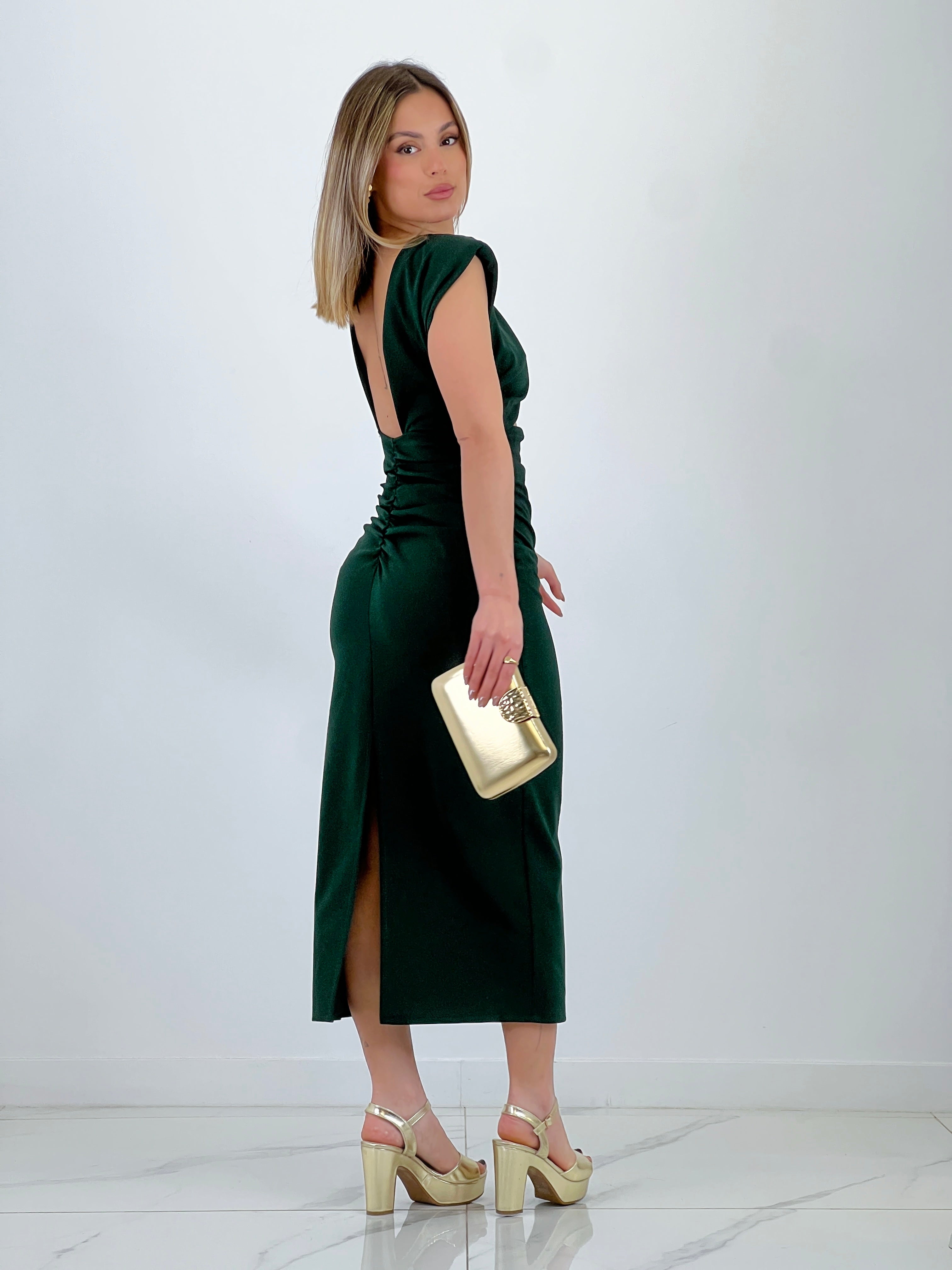 Vestido cut out midi Mirta - Zebra&Maduixa®