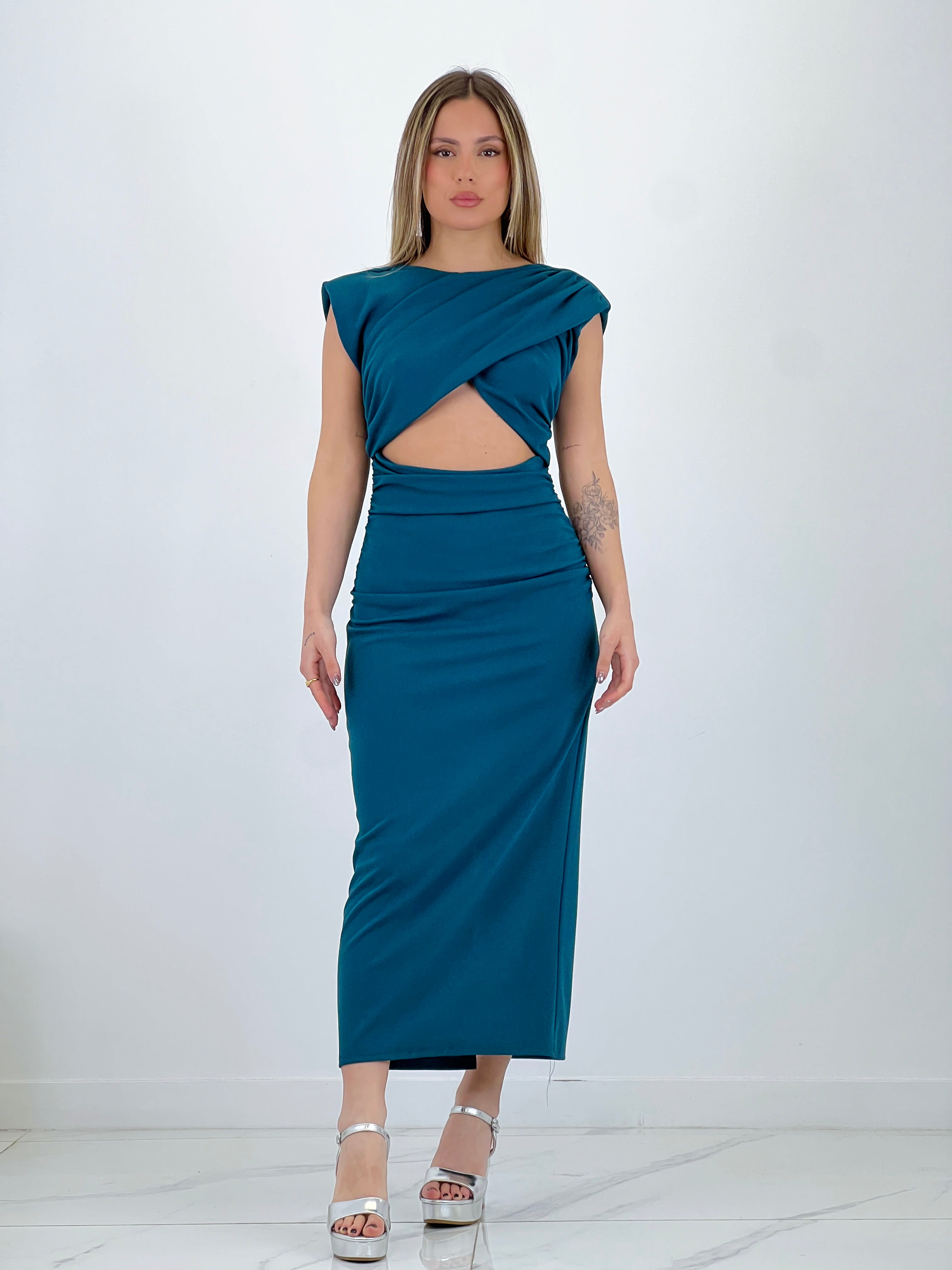 Vestido cut out midi Mirta - Zebra&Maduixa®