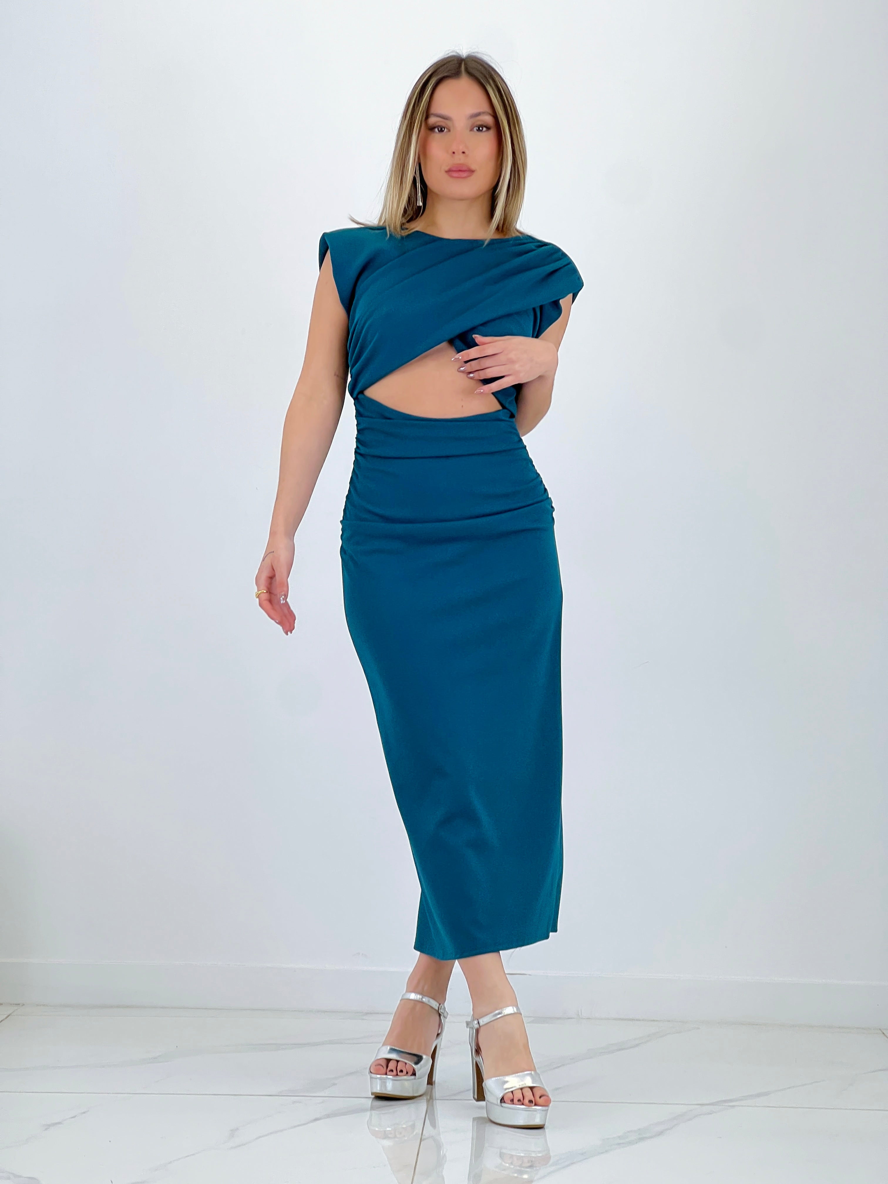 Vestido cut out midi Mirta - Zebra&Maduixa®