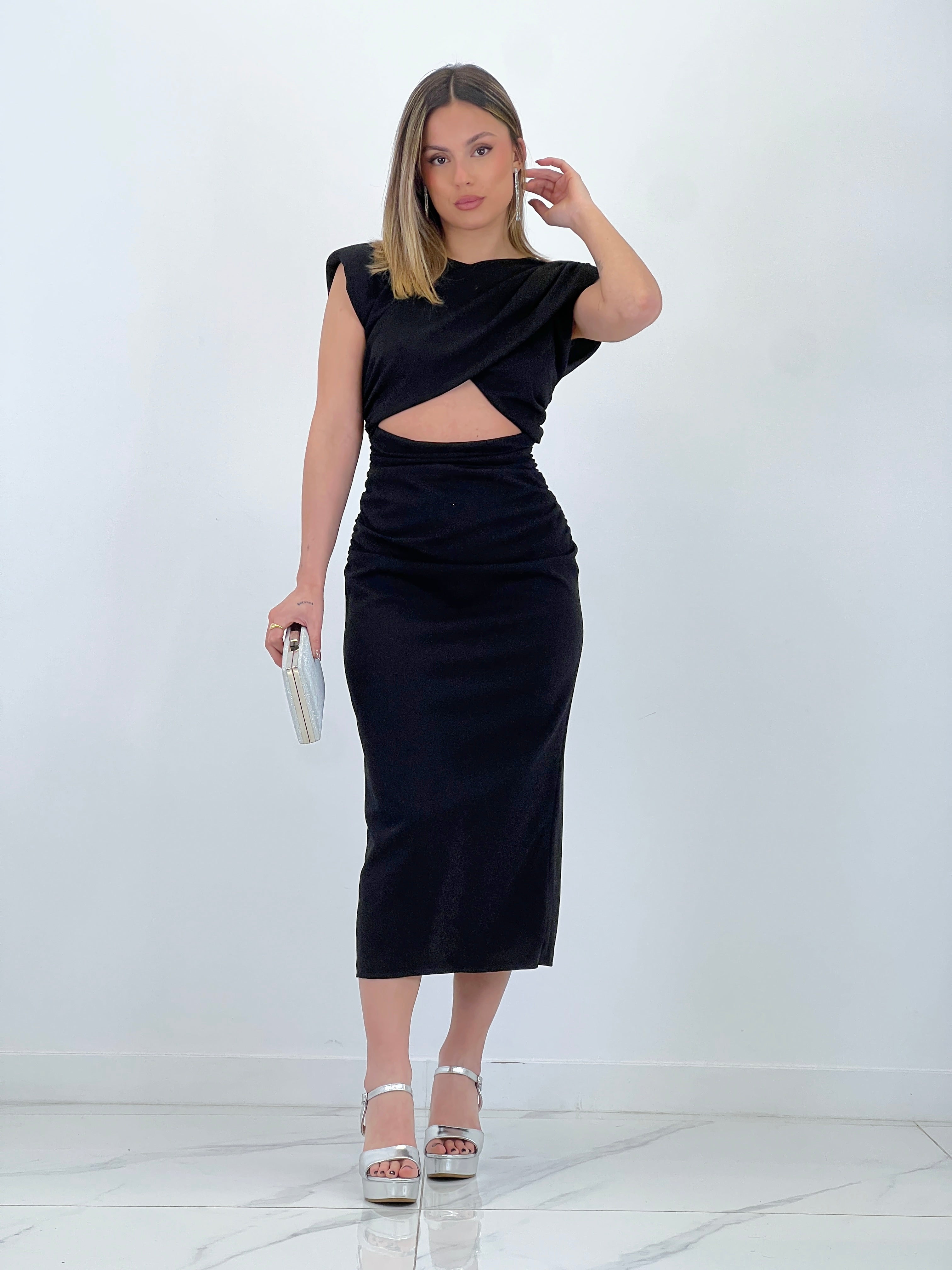 Vestido cut out midi Mirta - Zebra&Maduixa®