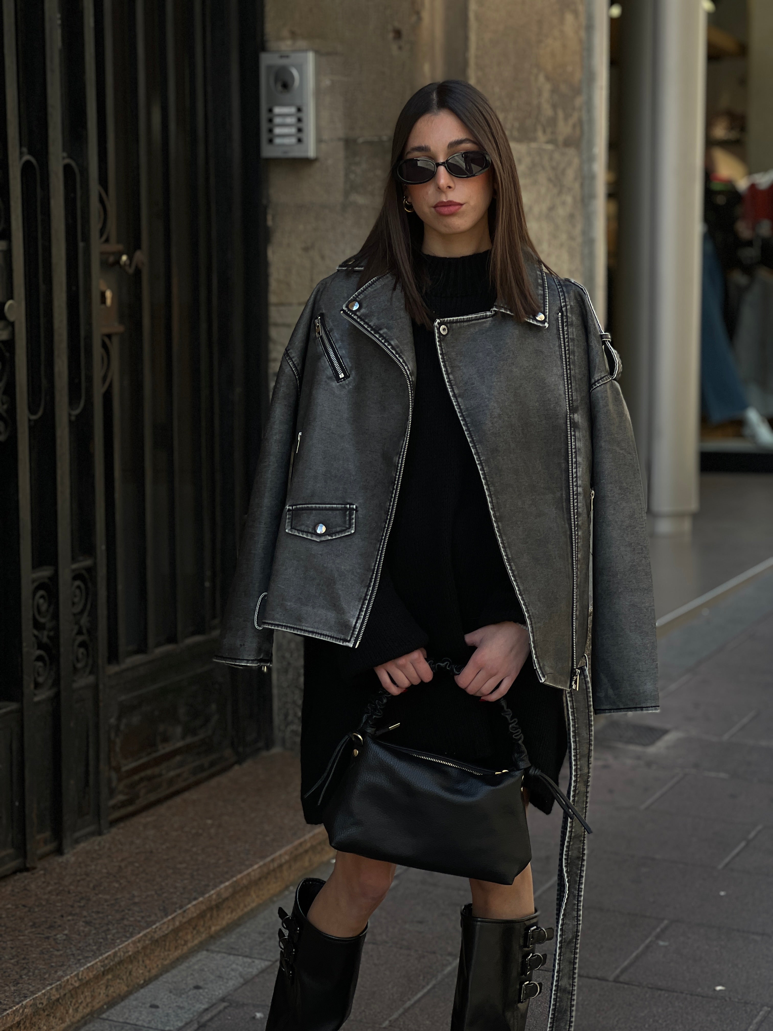 Cazadora biker oversize - Zebra&Maduixa®