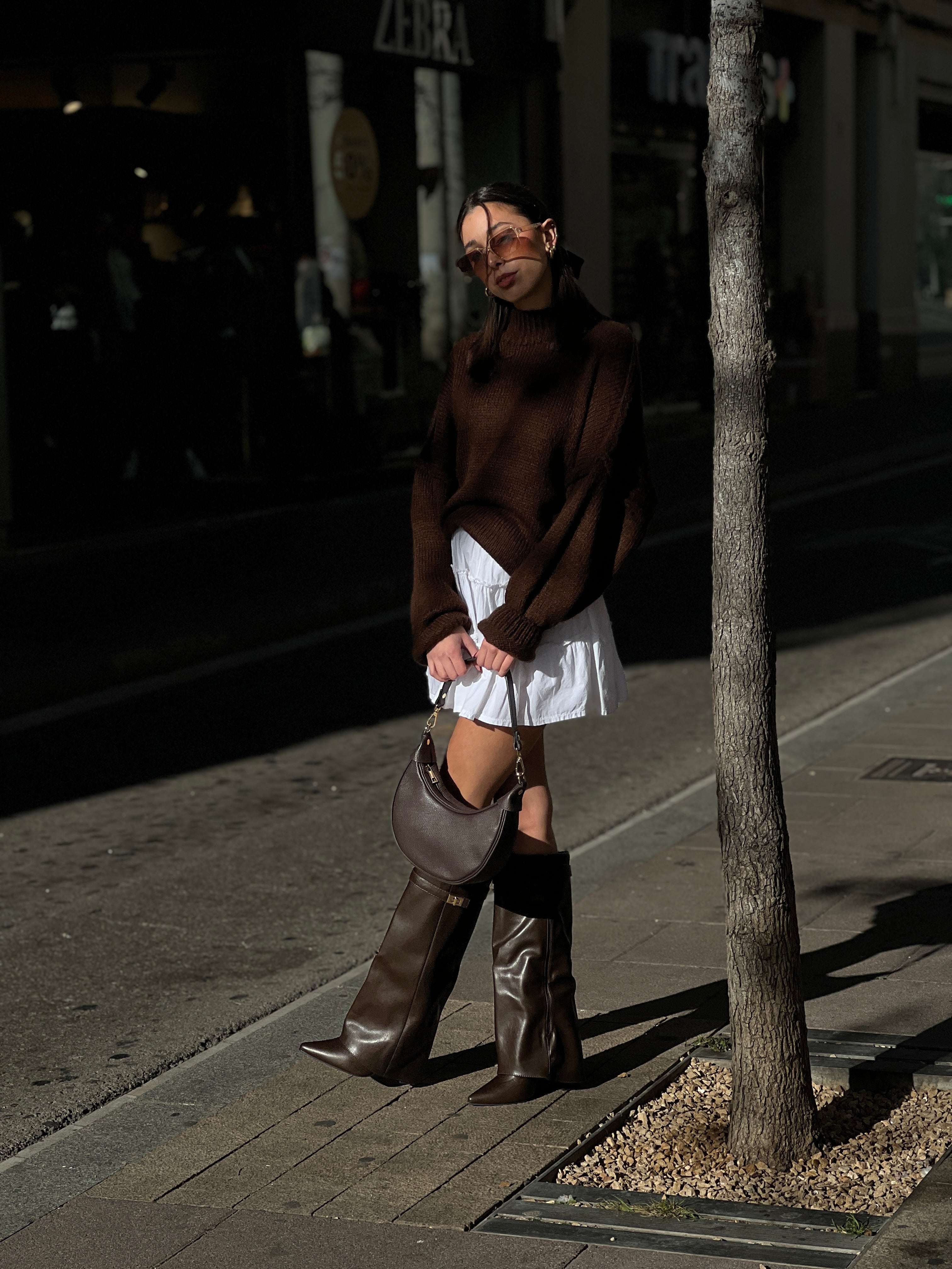 Sac hobo en cuir