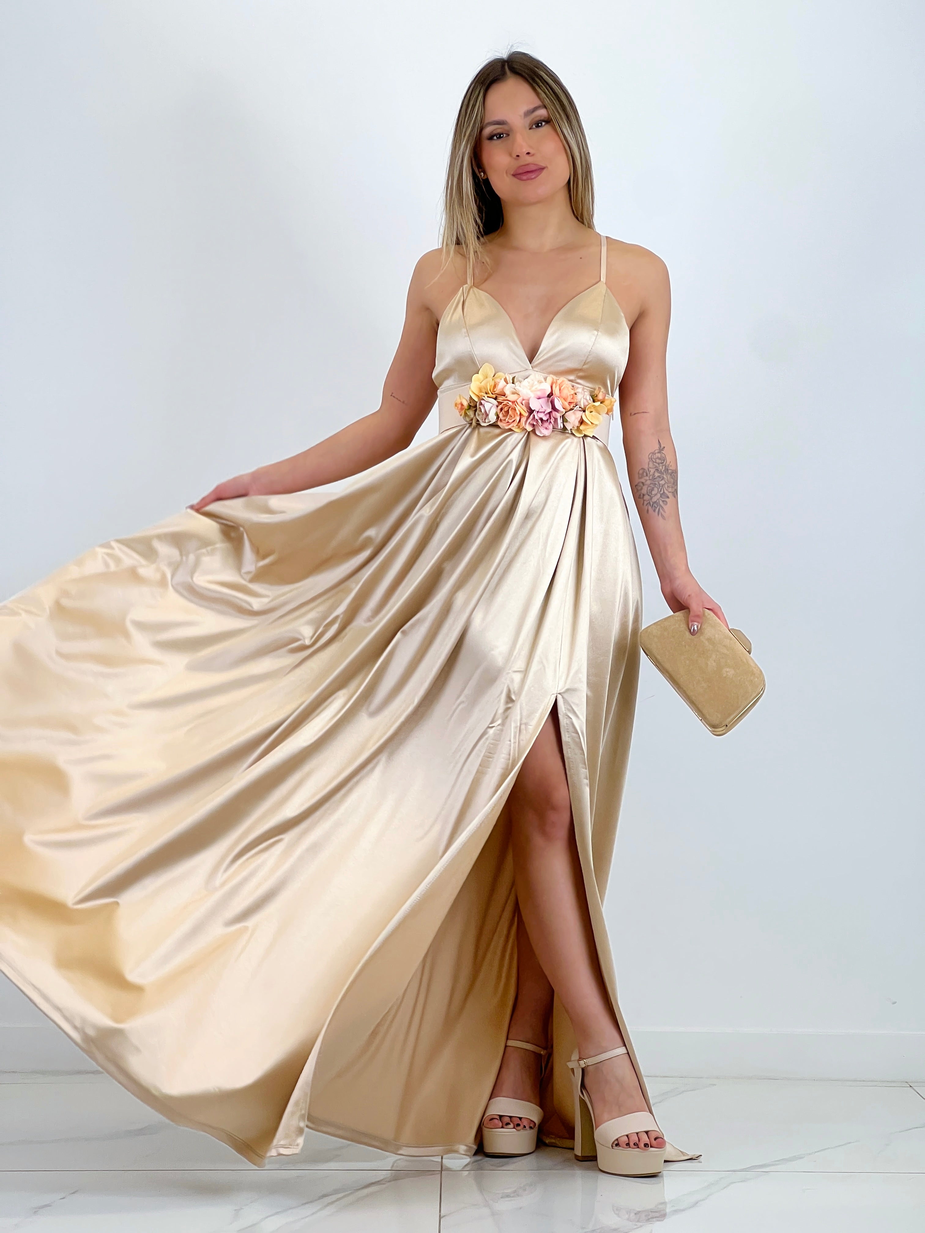 Seline satin dress